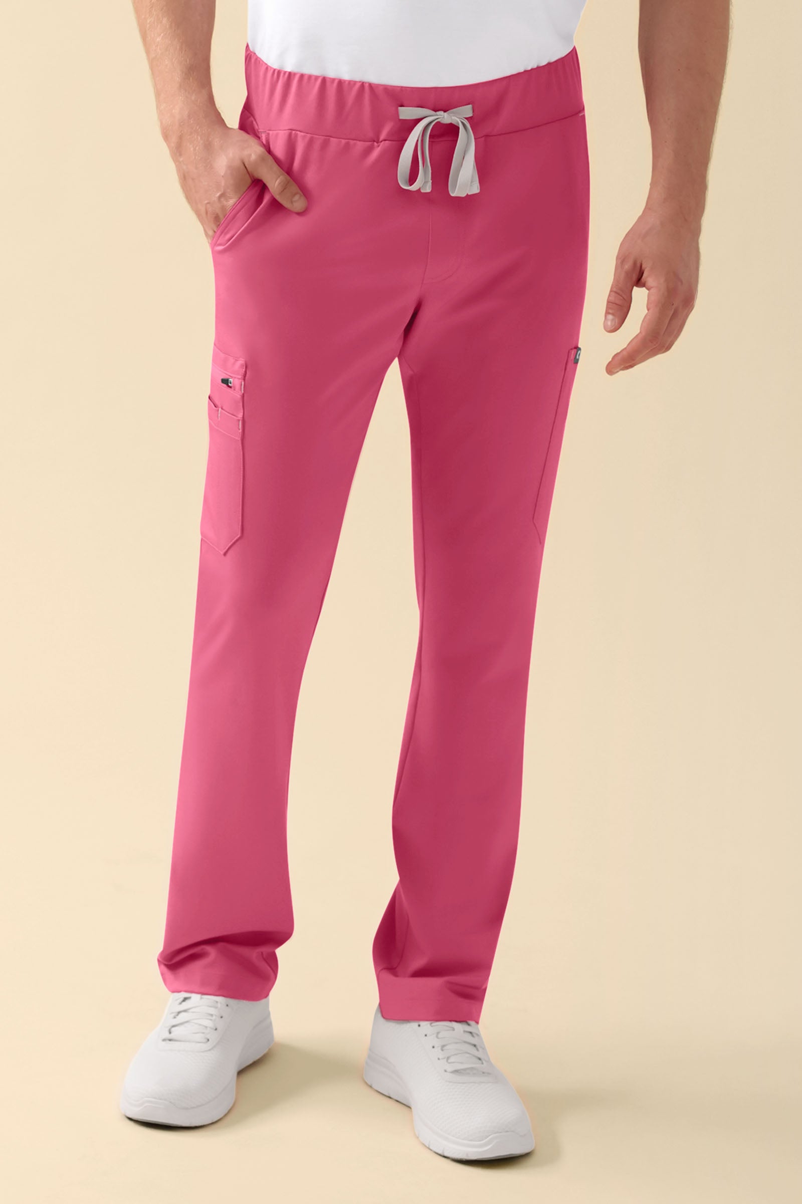 KAERE Hose Herren - gerader Saum mit Beintaschen rosenholz