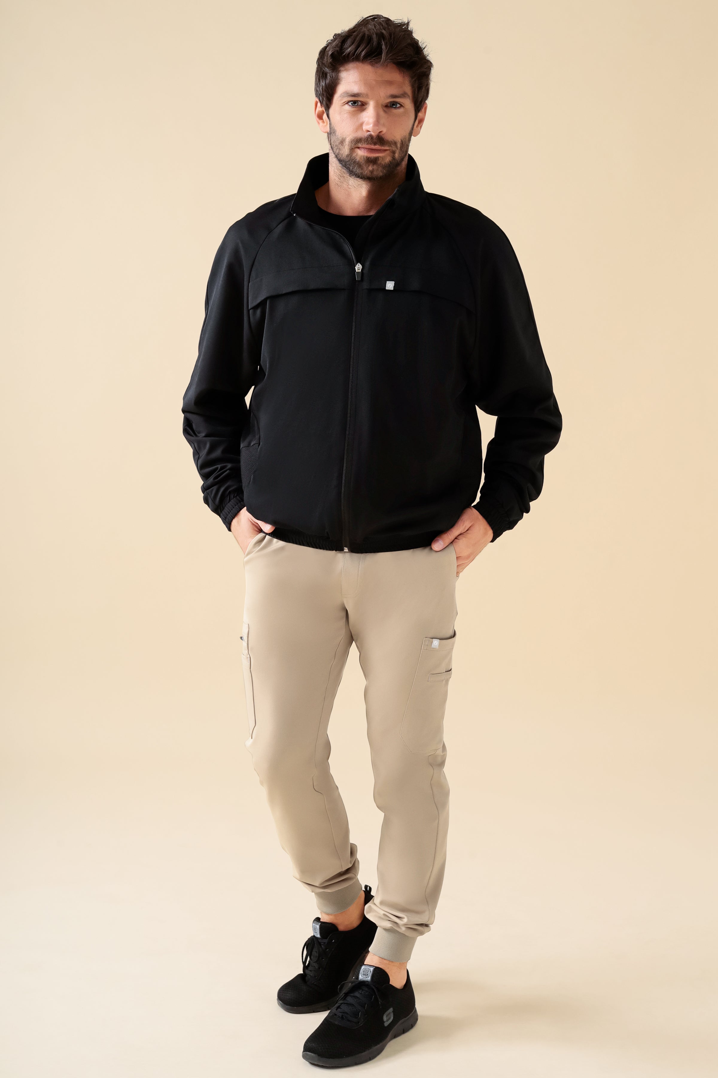 KAERE Hose Herren - Saumbündchen Kurzgr. mit Beintaschen sand, Vue de face 