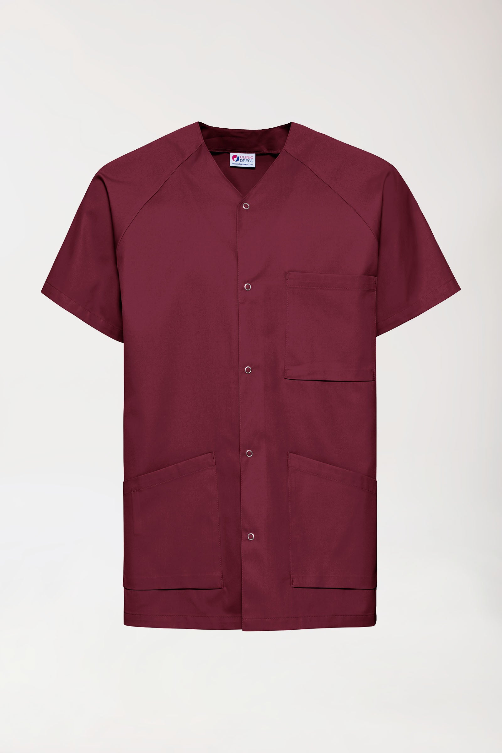 CORE Kasack Herren - durchgeknöpft bordeaux