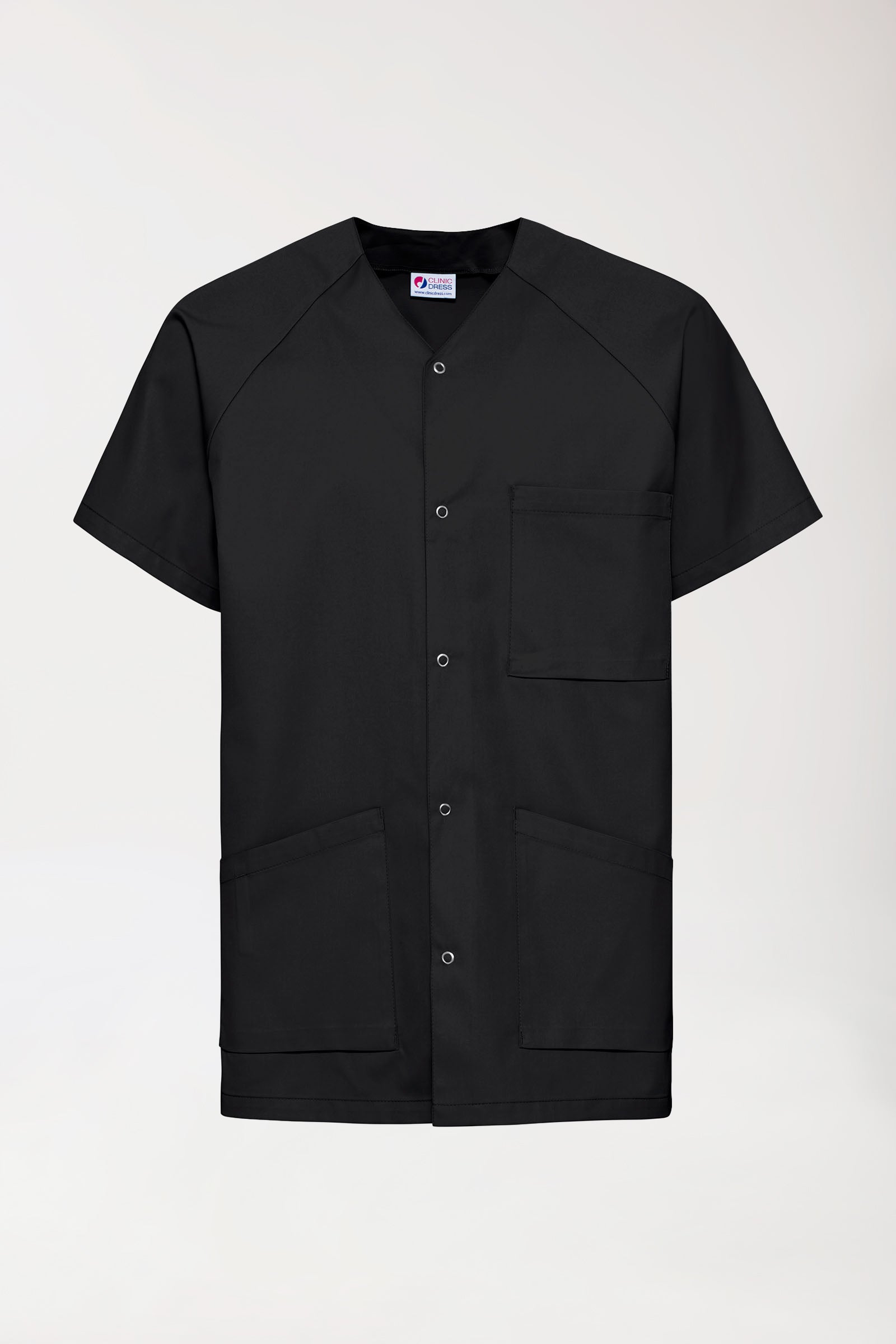 CORE Kasack Herren - durchgeknöpft schwarz