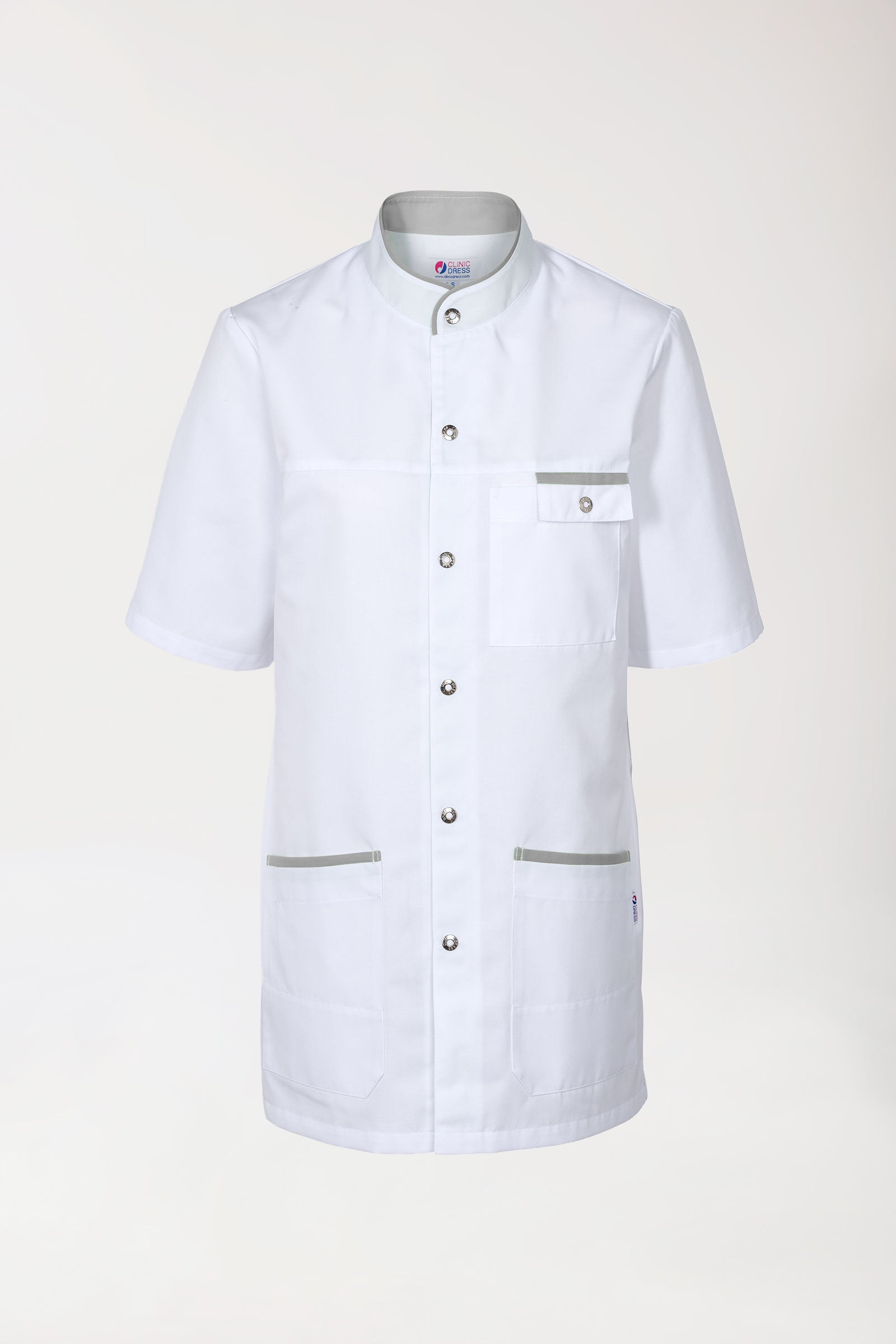 Longkasack Weiss Grau Herren