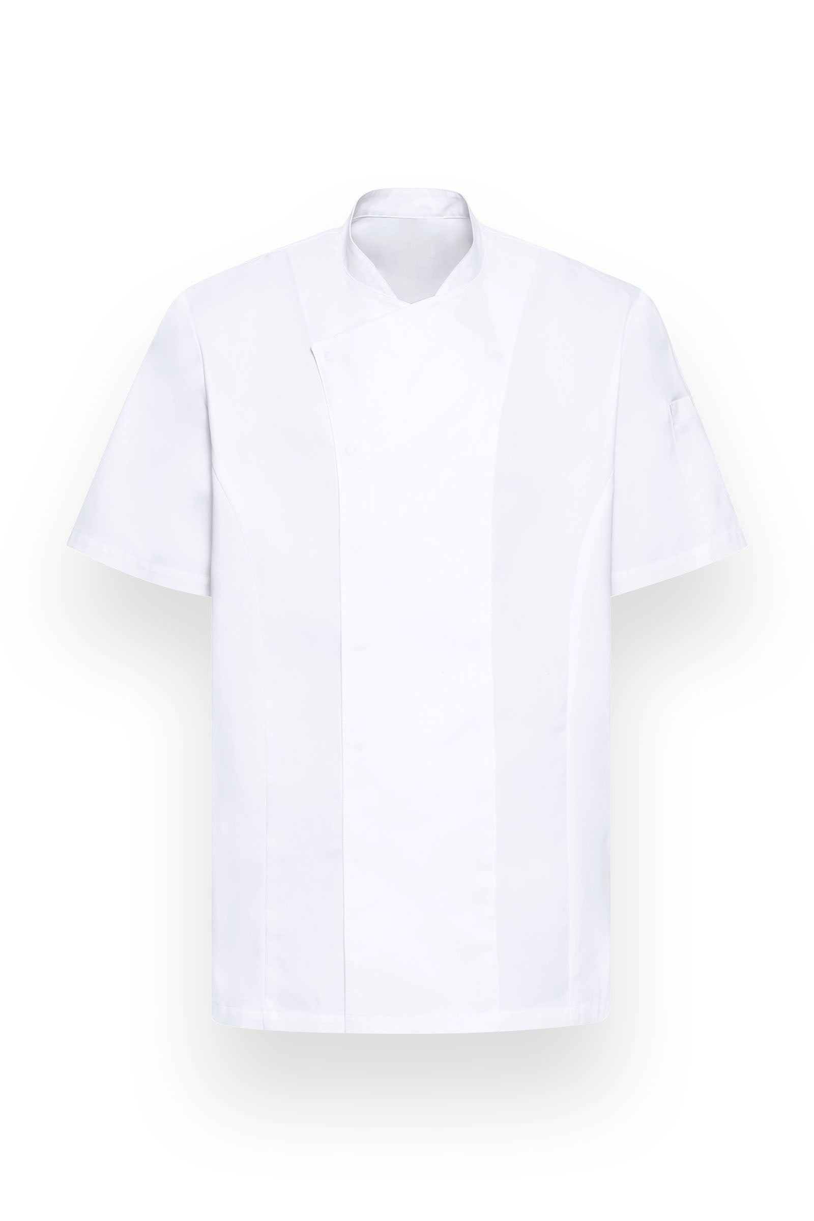 Gastro Kochjacke Herren - Druckknopfleiste - 1/2 Arm weiss