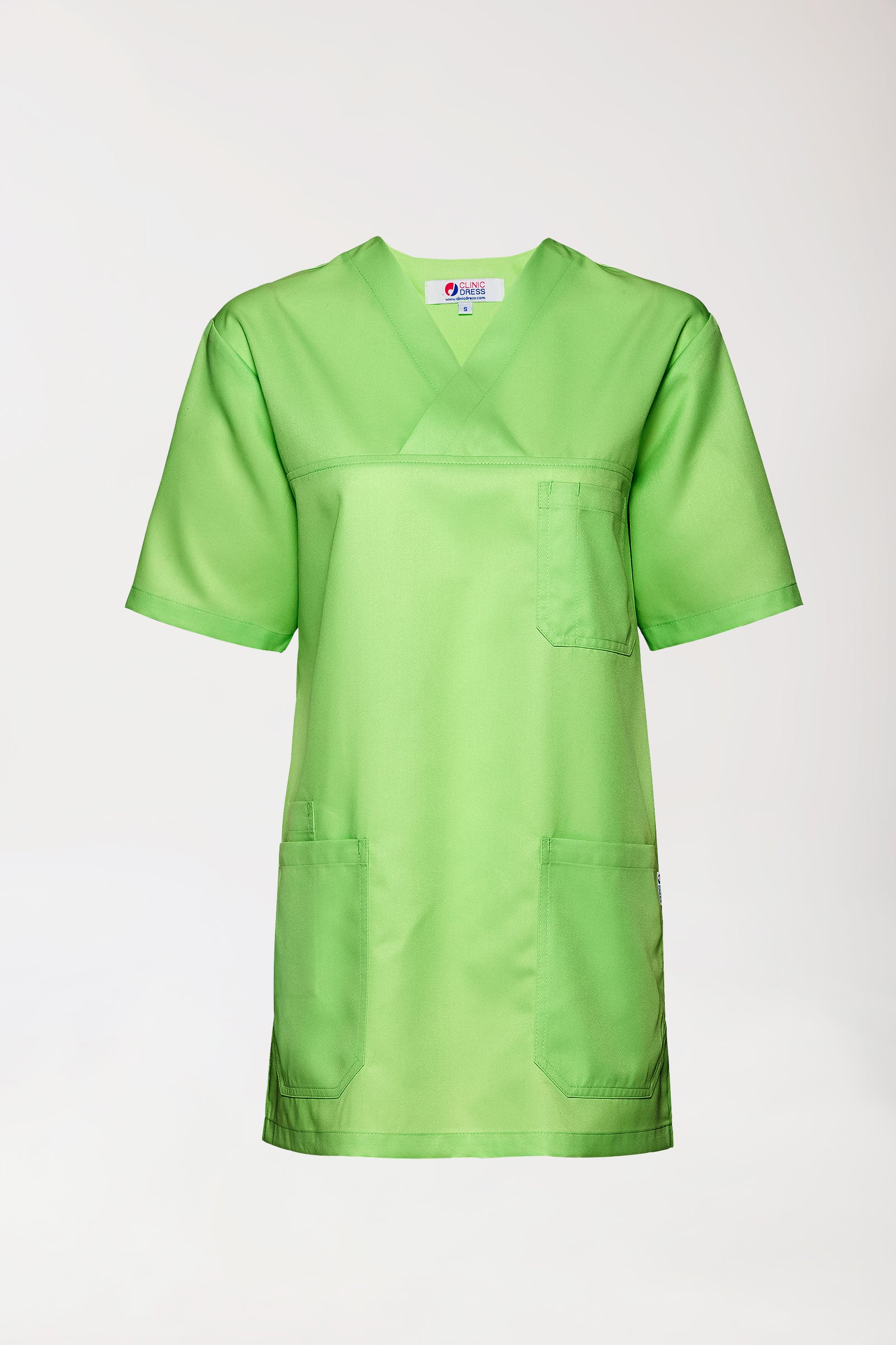 GREEN Schlupfkasack Herren - V-Ausschnitt apfelgrün