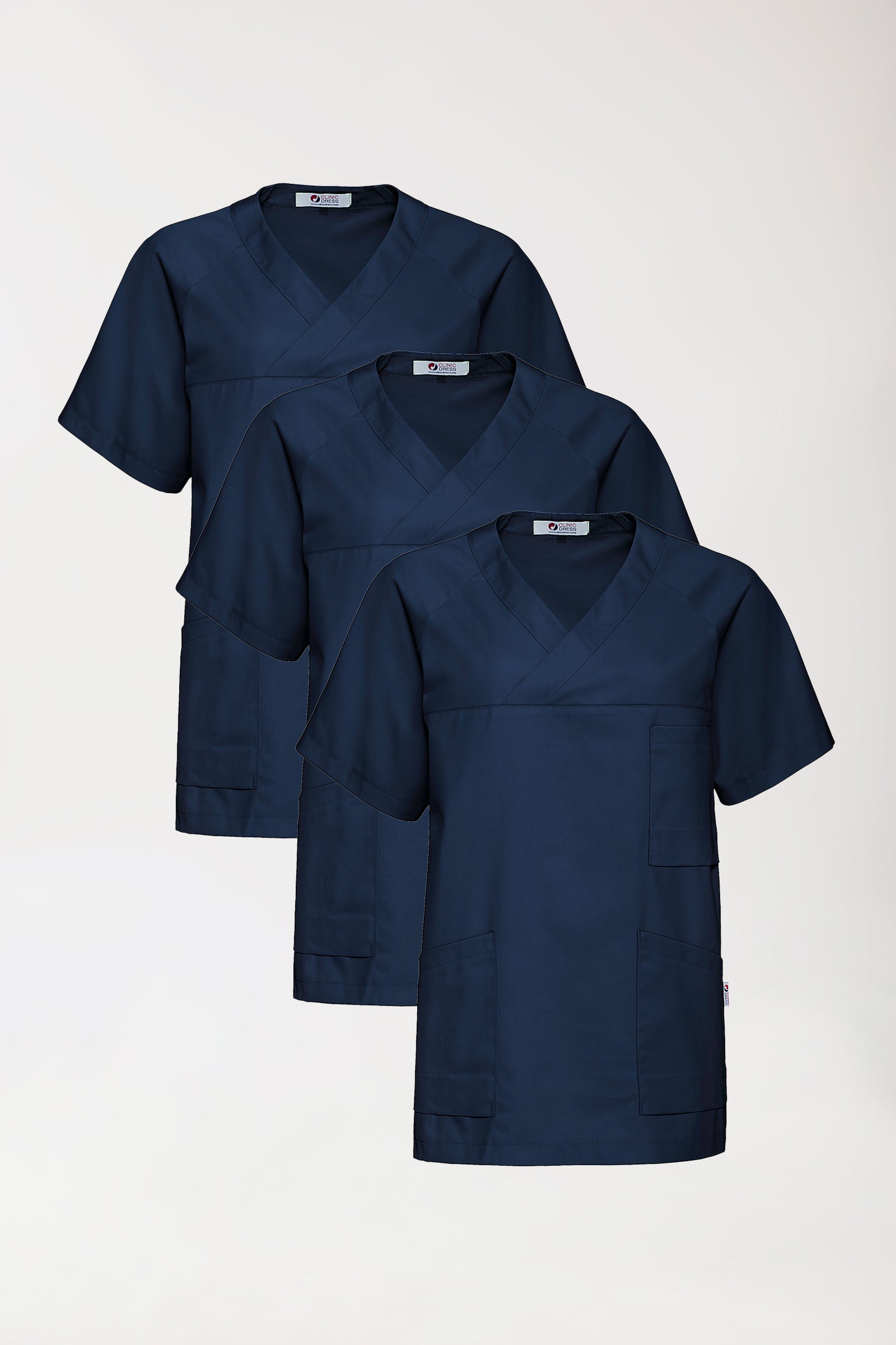 CORE Schlupfkasack Herren - 3er-Pack - V-Ausschnitt navy