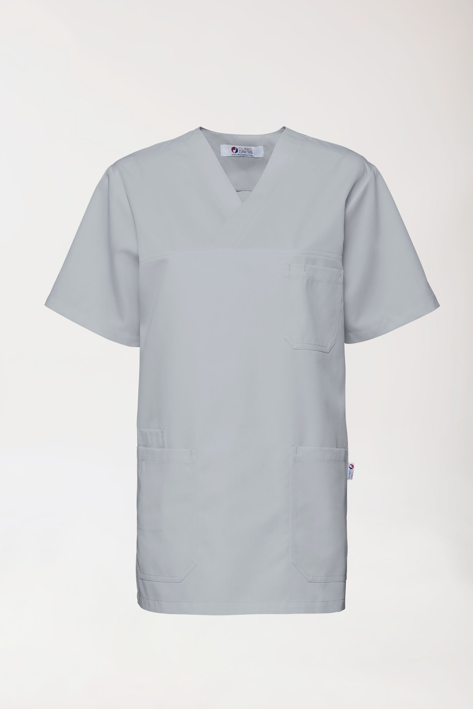 GREEN Schlupfkasack Herren - V-Ausschnitt perlgrau