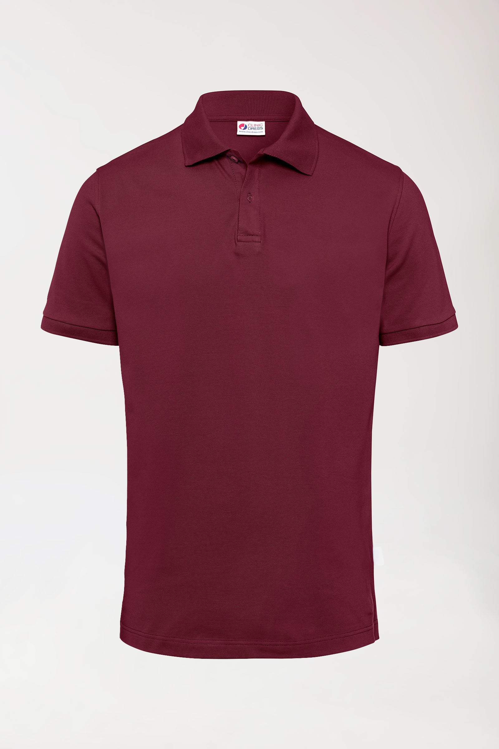 Stretch Shirt Herren - Polokragen bordeaux