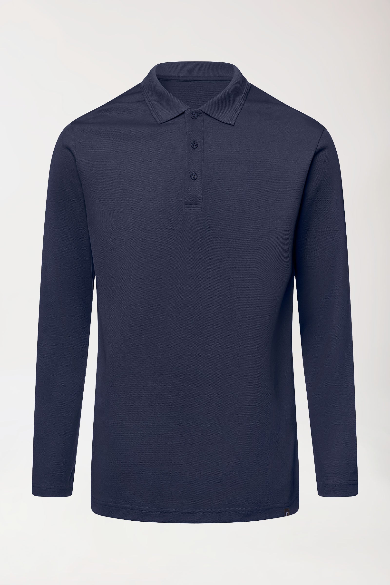 COMFY FLEX Stretch Longsleeve Herren - Polokragen navy, Vue de face 