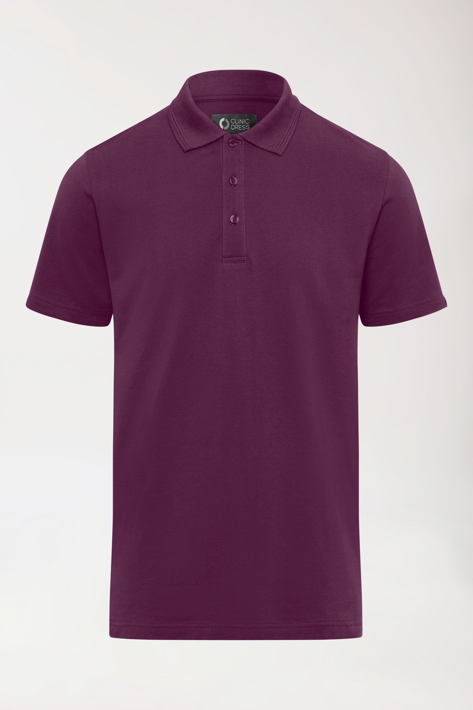 COMFY FLEX Stretch Shirt Herren - Polokragen pflaume, Vorderansicht 