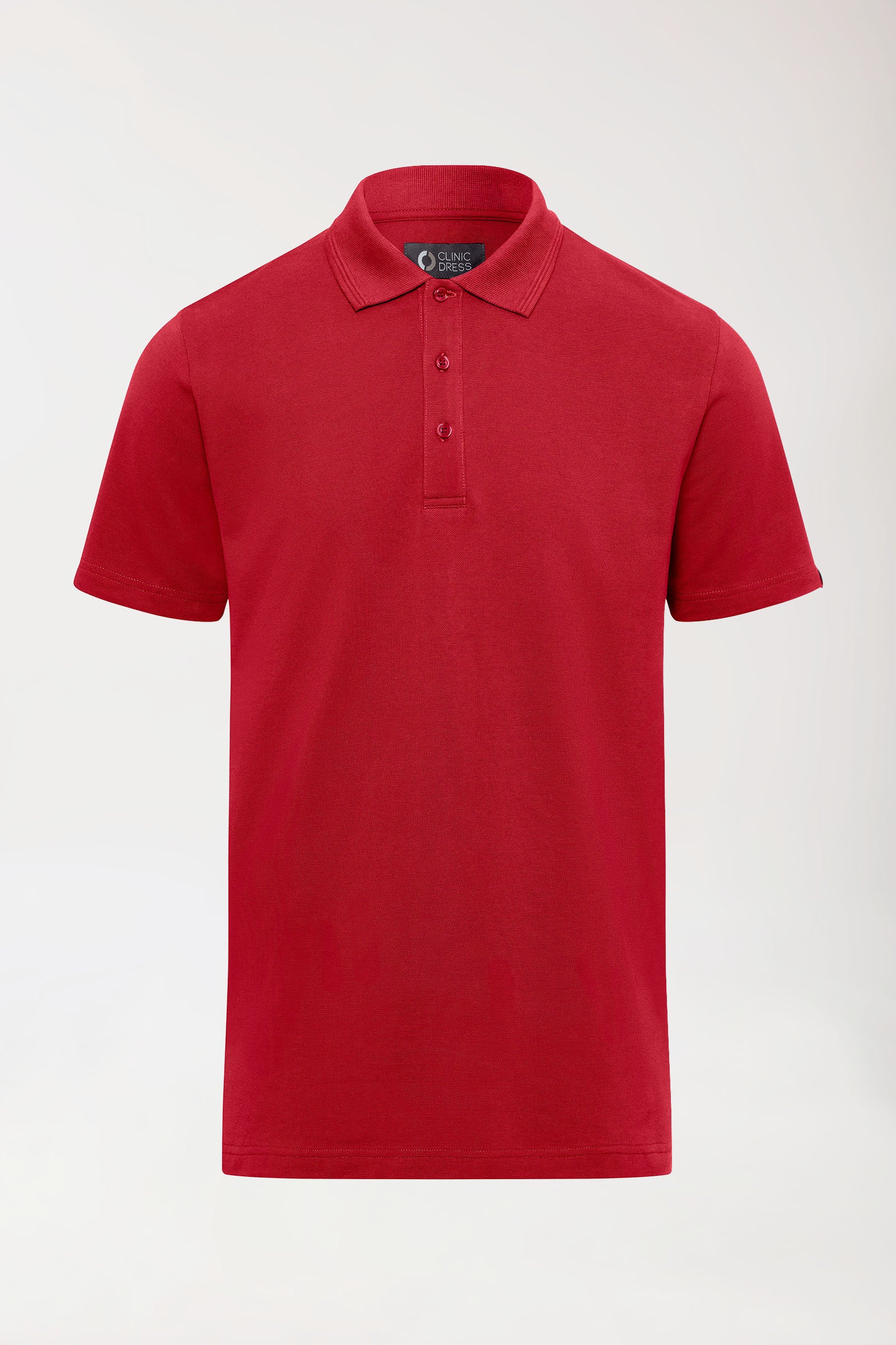 COMFY FLEX Stretch Shirt Herren - Polokragen rot, Vorderansicht 