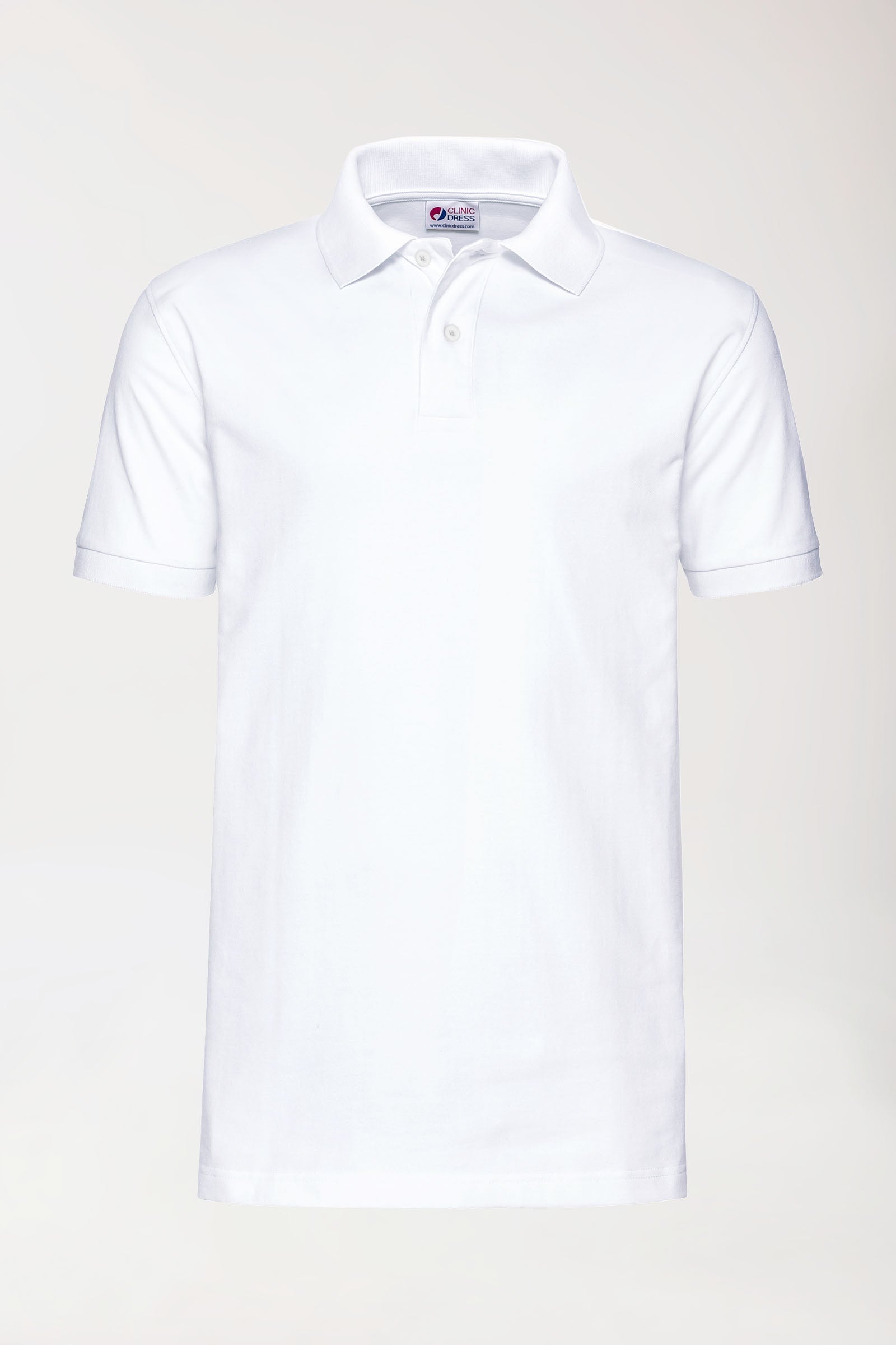 Stretch Shirt Herren - Polokragen weiss