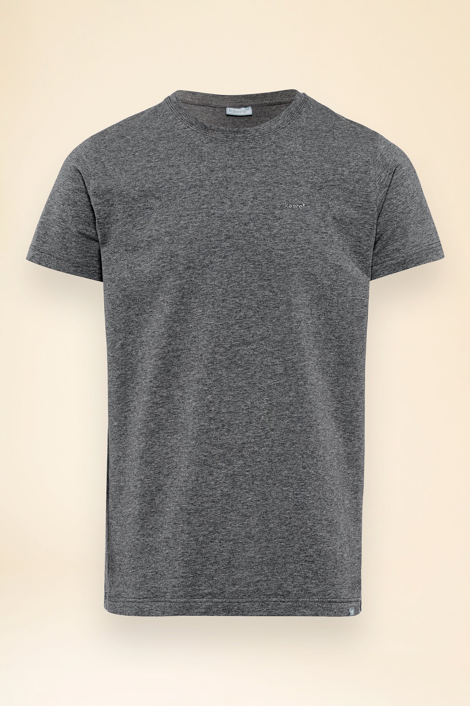 KAERE Shirt Herren - Kurzarm dunkelgrau melange, Vorderansicht 