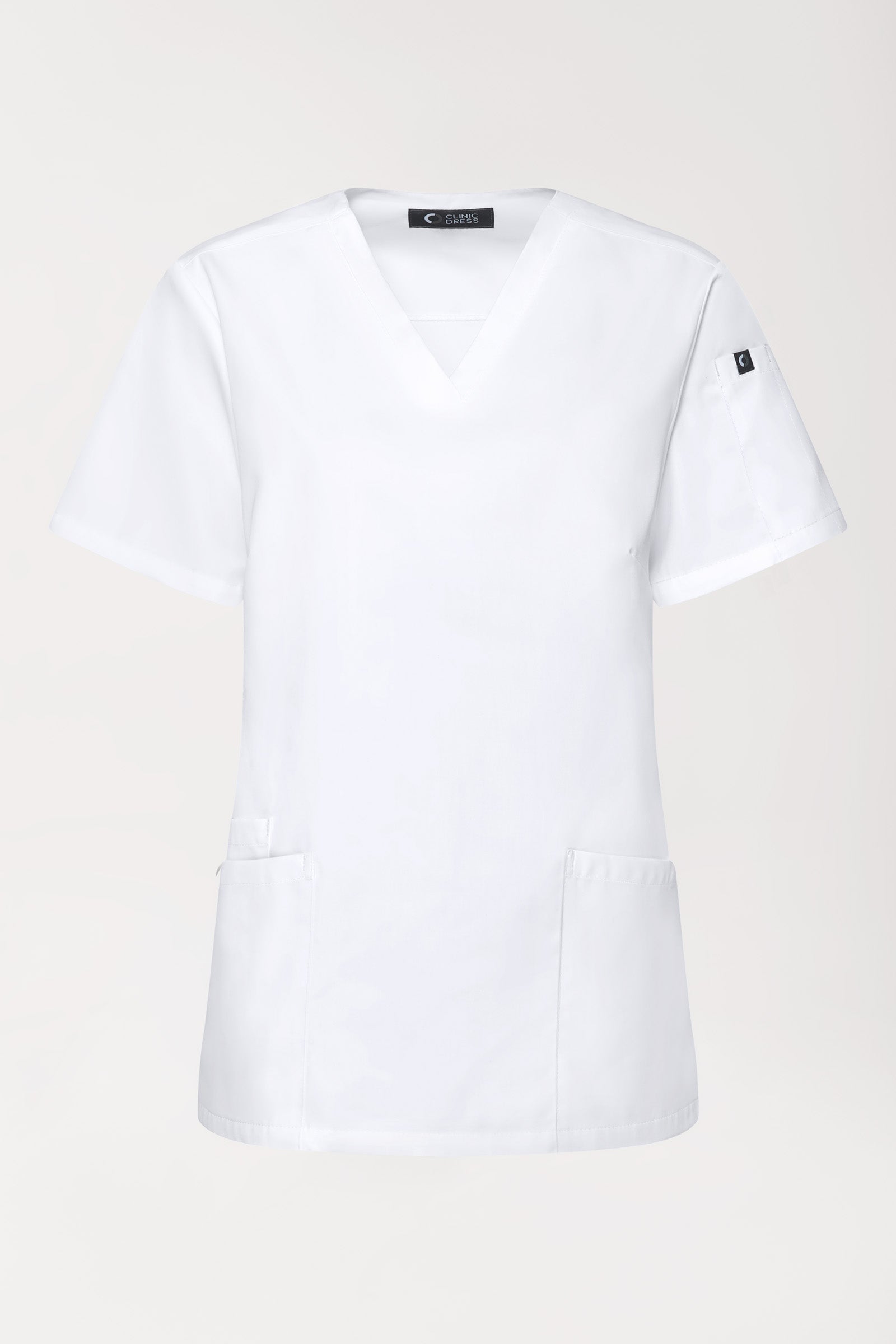 GREEN Stretch Schlupfkasack Damen - V-Ausschnitt weiss, Vue de face 