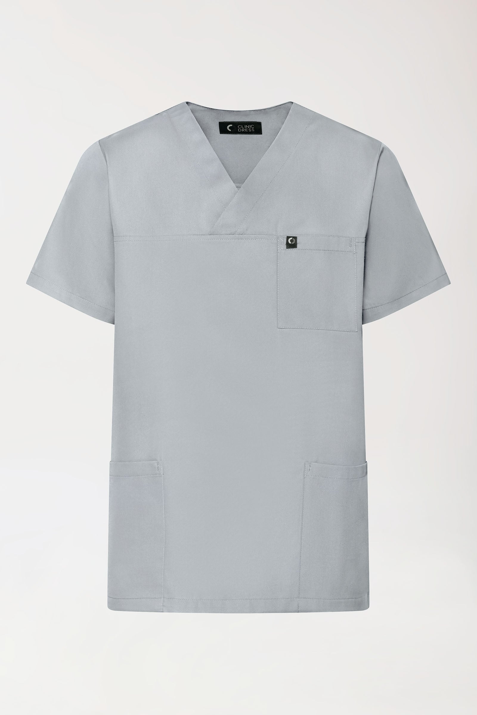 GREEN Stretch Schlupfkasack Unisex - V-Ausschnitt perlgrau, Vue de face 