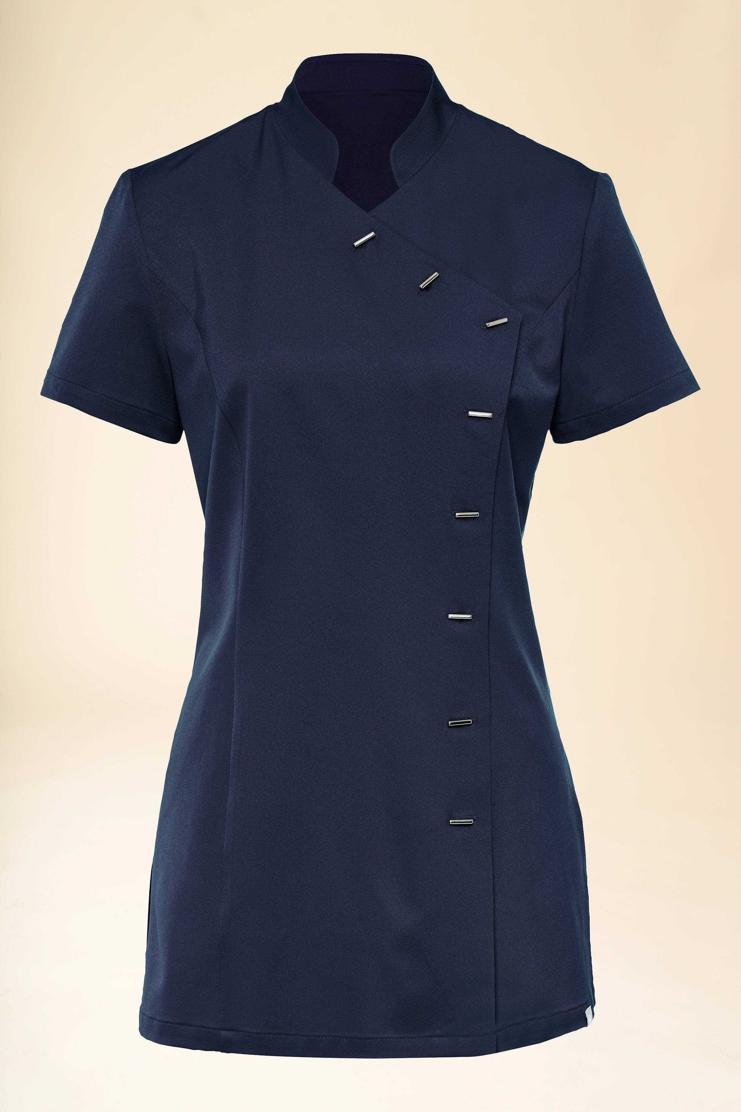 KAERE Kasack Damen - asymmetrische Knopfleiste navy