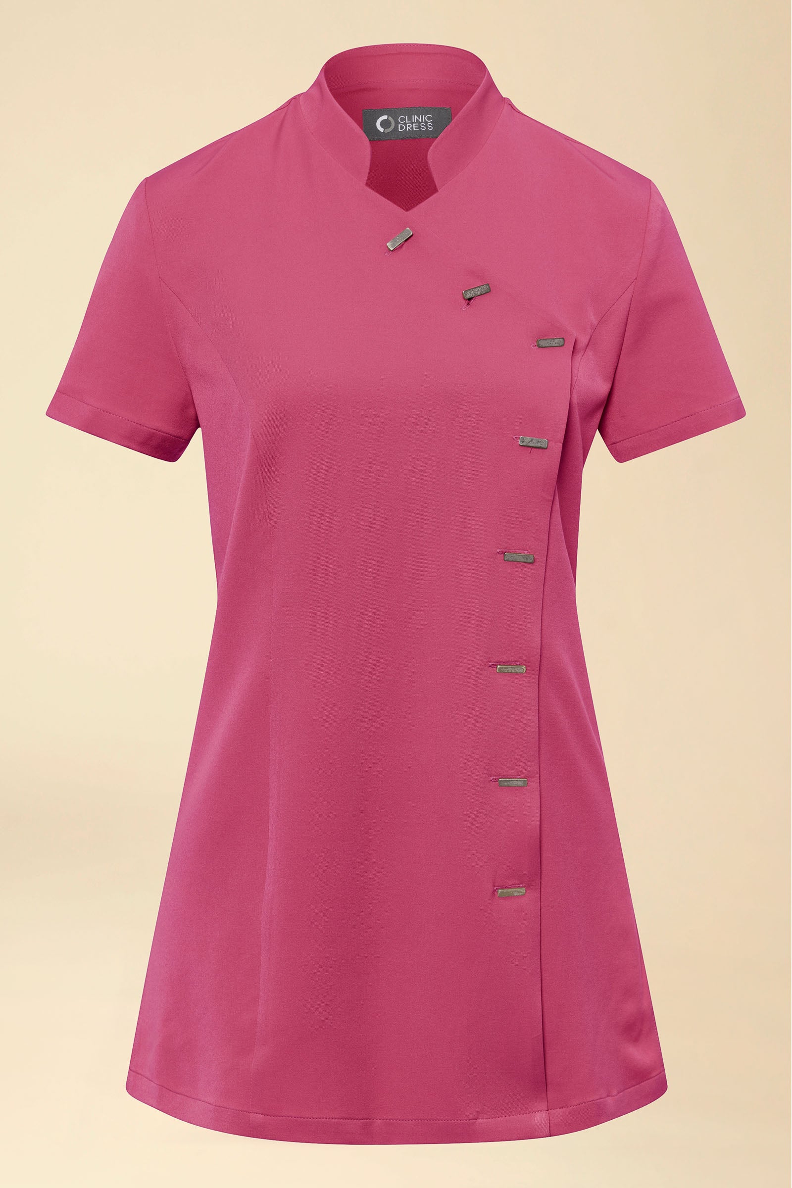 KAERE Kasack Damen - asymmetrische Knopfleiste rosenholz, Vue de face 