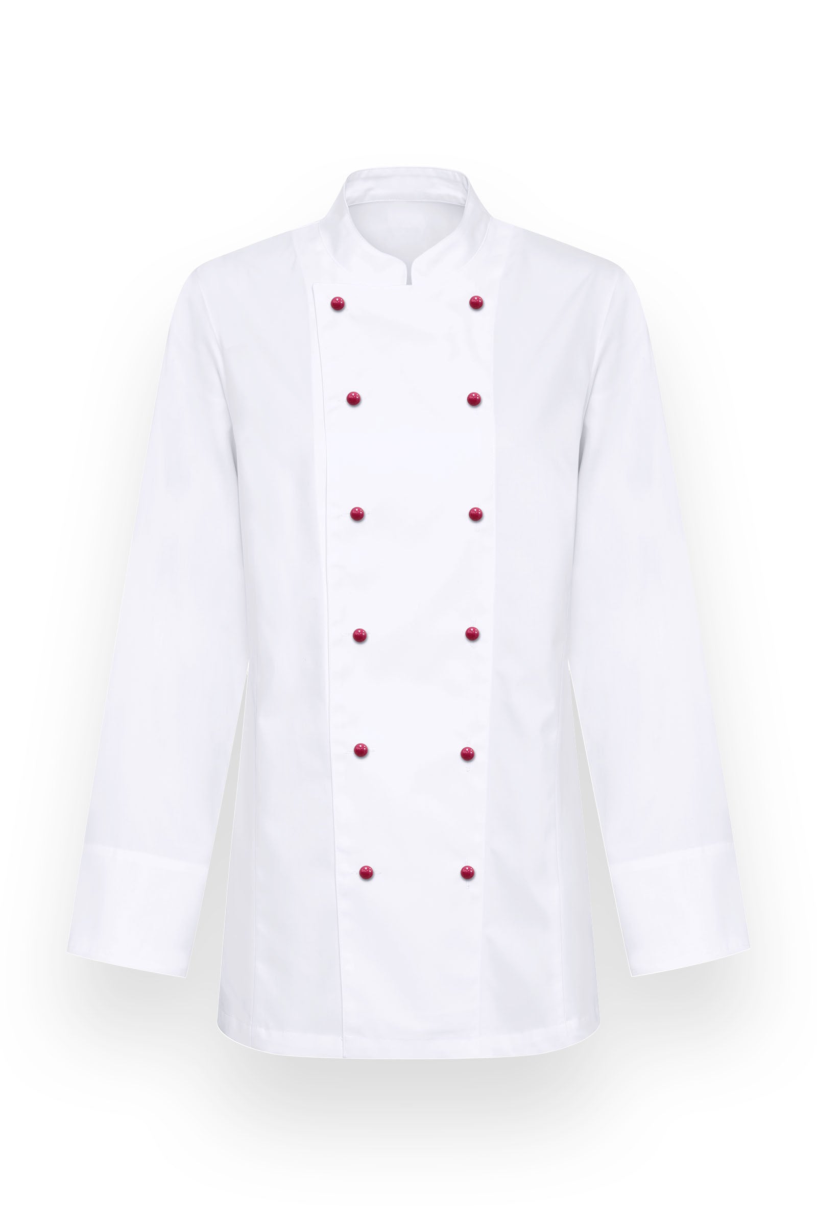 Gastro Kochjacke Damen - 6er Knopfreihe - 1/1 Arm weiss