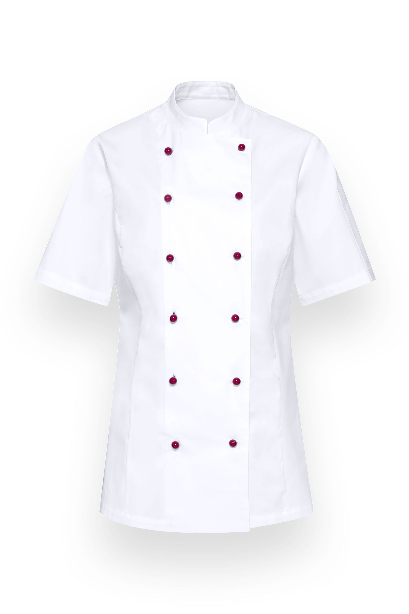 Gastro Kochjacke Damen - 6er Knopfreihe - 1/2 Arm weiss