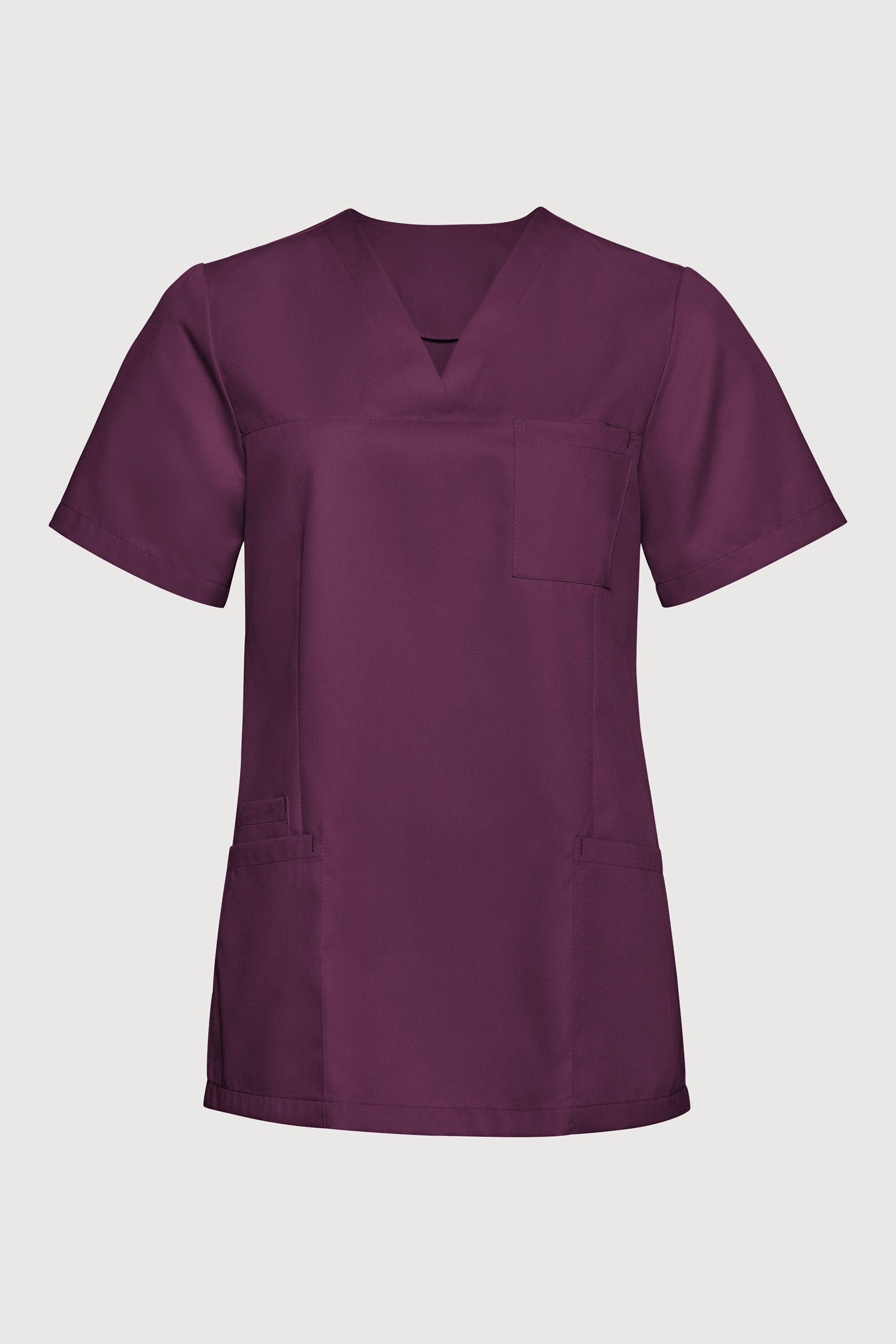 TENCEL™ Schlupfkasack Damen - V-Ausschnitt black berry, Vue de face 