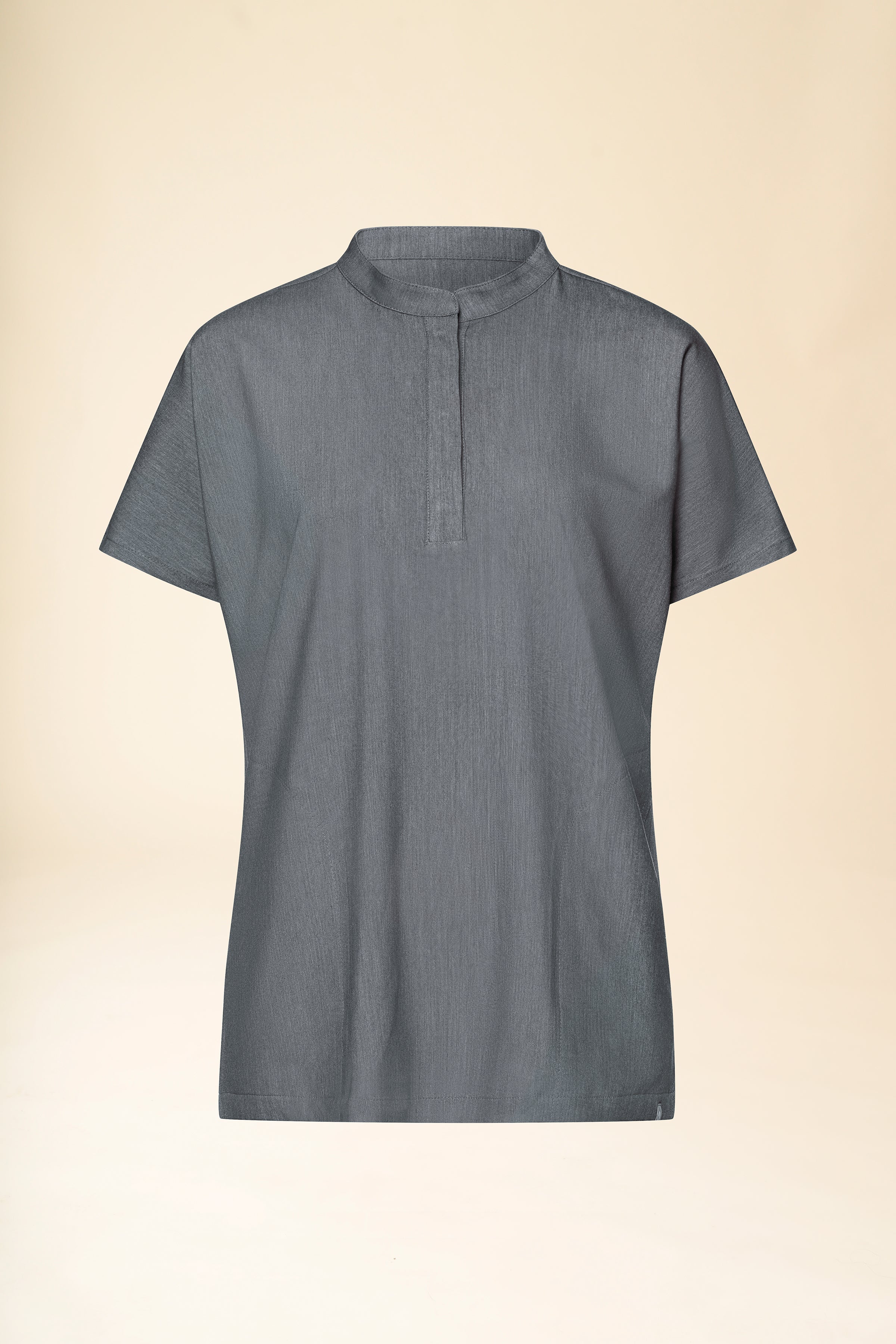 KAERE Schlupfkasack Damen - Stehkragen grau melange, Vue de face 