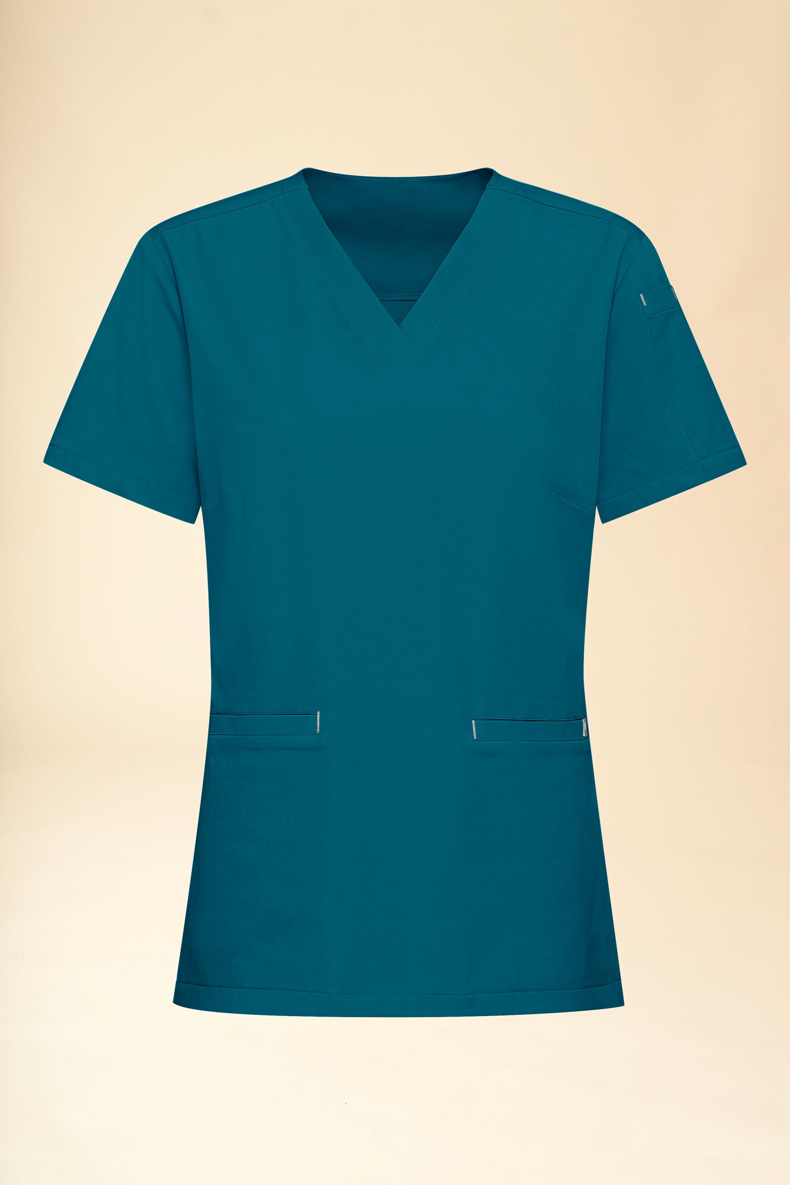 KAERE Schlupfkasack Damen - V-Ausschnitt petrol, Vue de face 