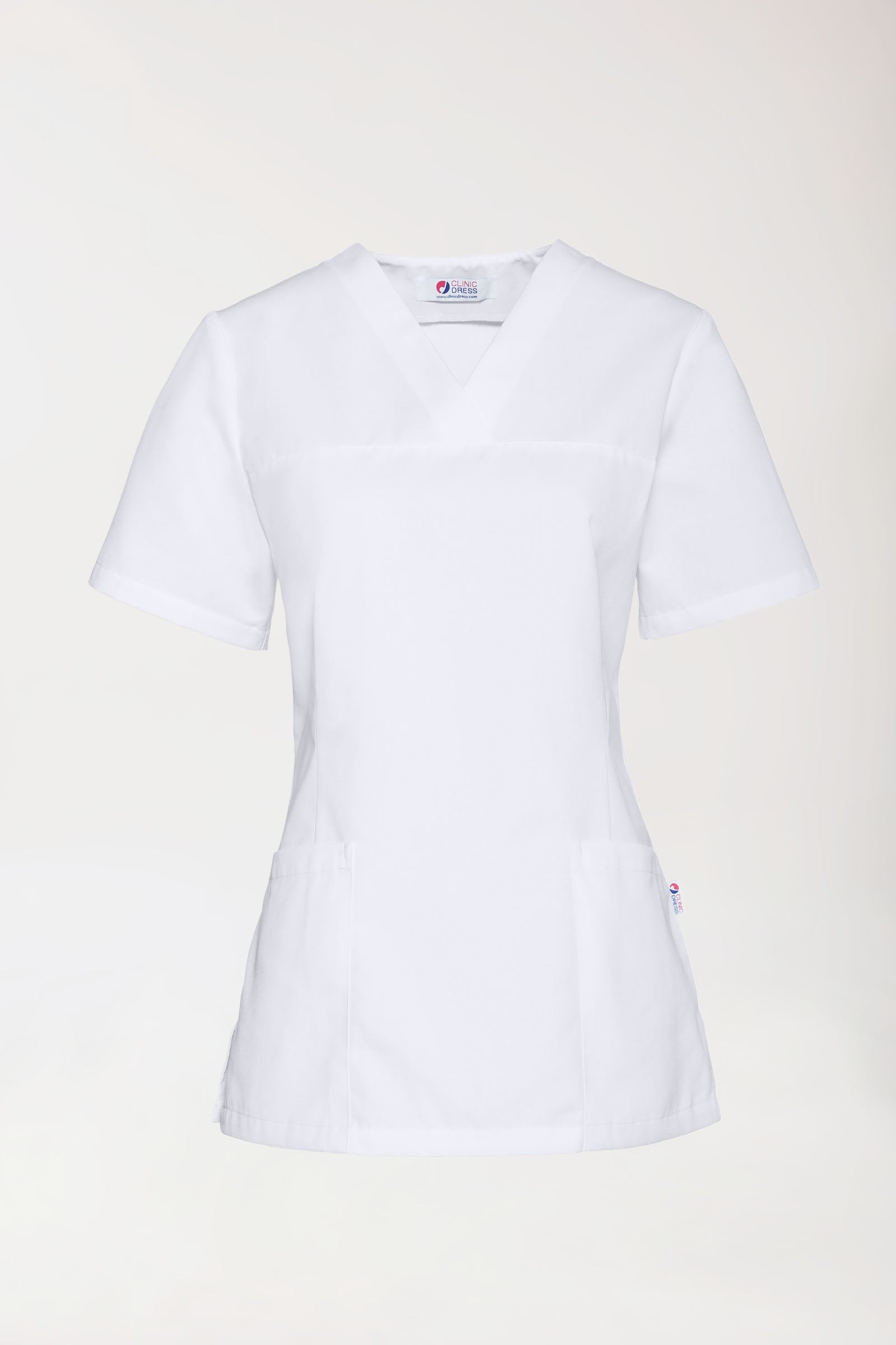 JUST STRONG Schlupfkasack Damen - V-Ausschnitt weiss