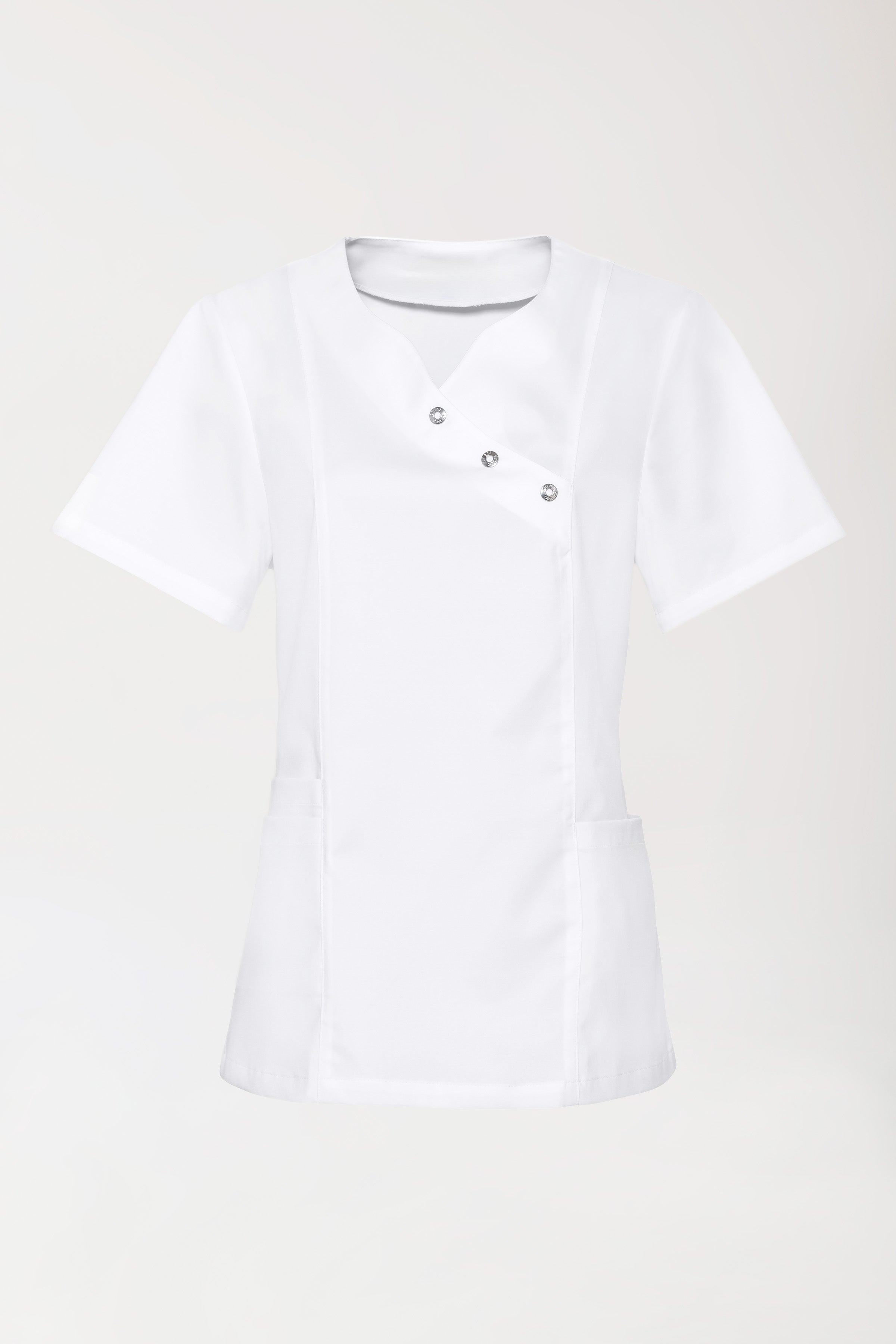 Schlupfkasack Damen - Stretch weiss, Vorderansicht 