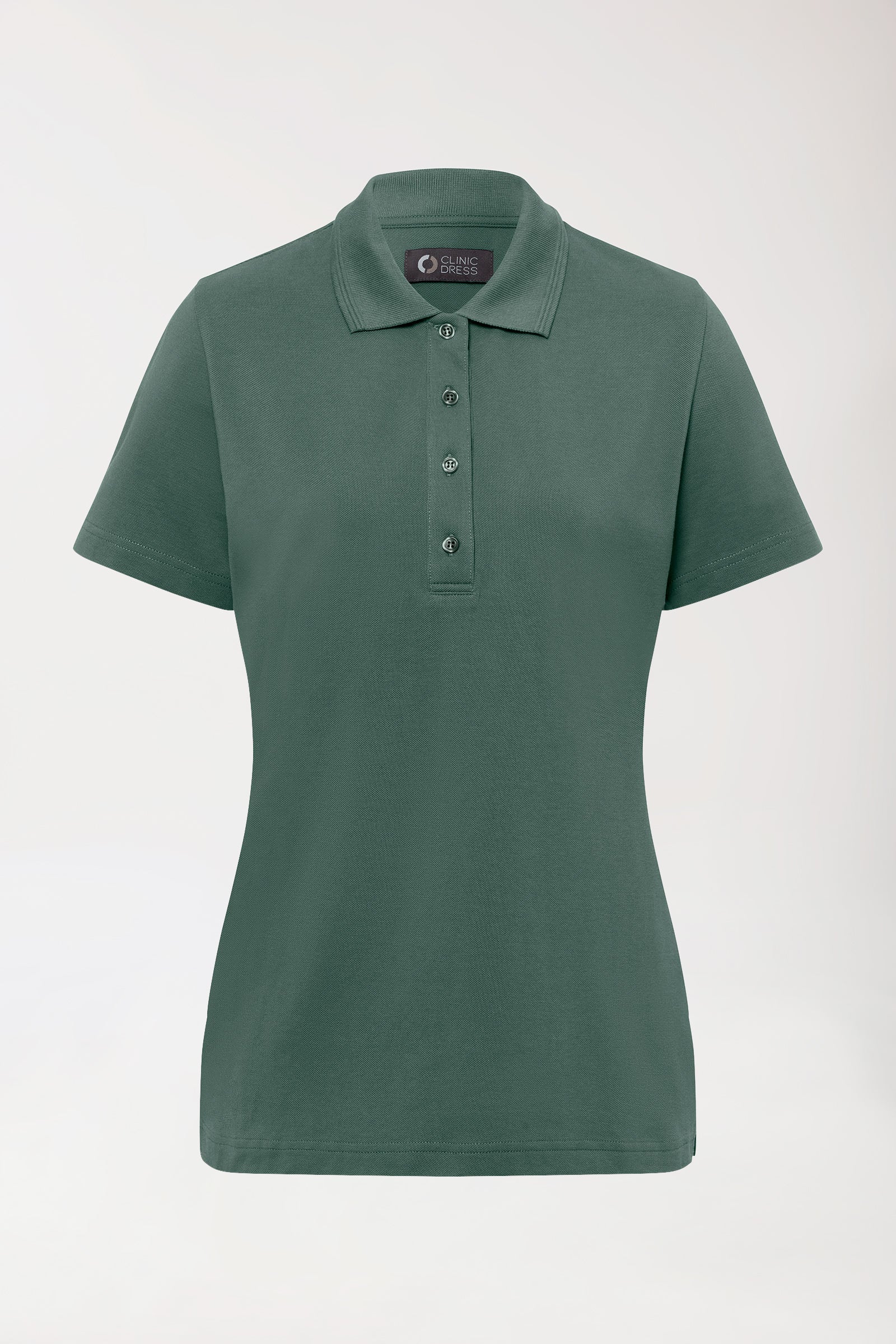 COMFY FLEX Stretch Shirt Damen - Polokragen dunkelgrün