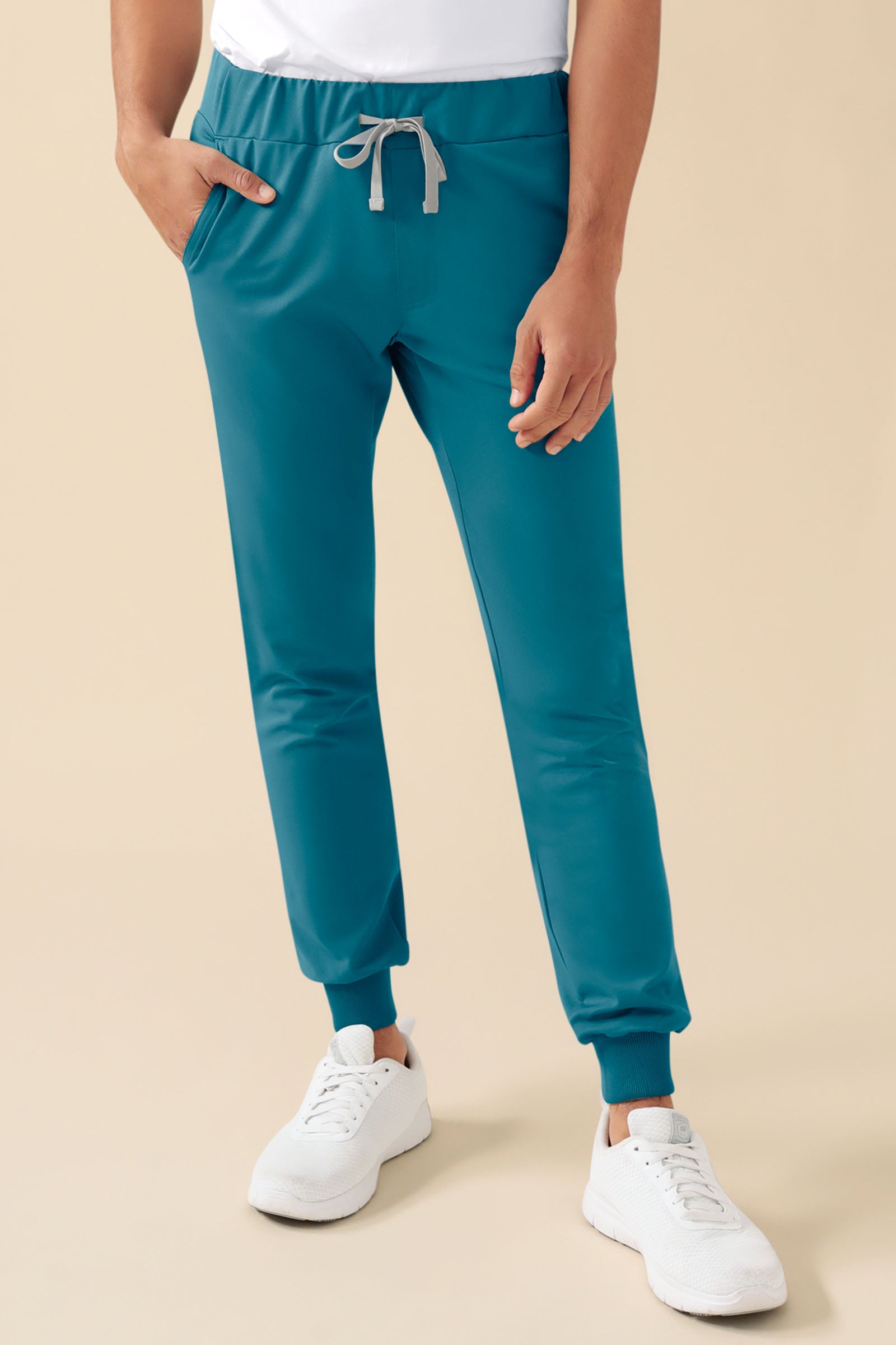 KAERE Hose Herren - Saumbündchen ohne Beintaschen petrol