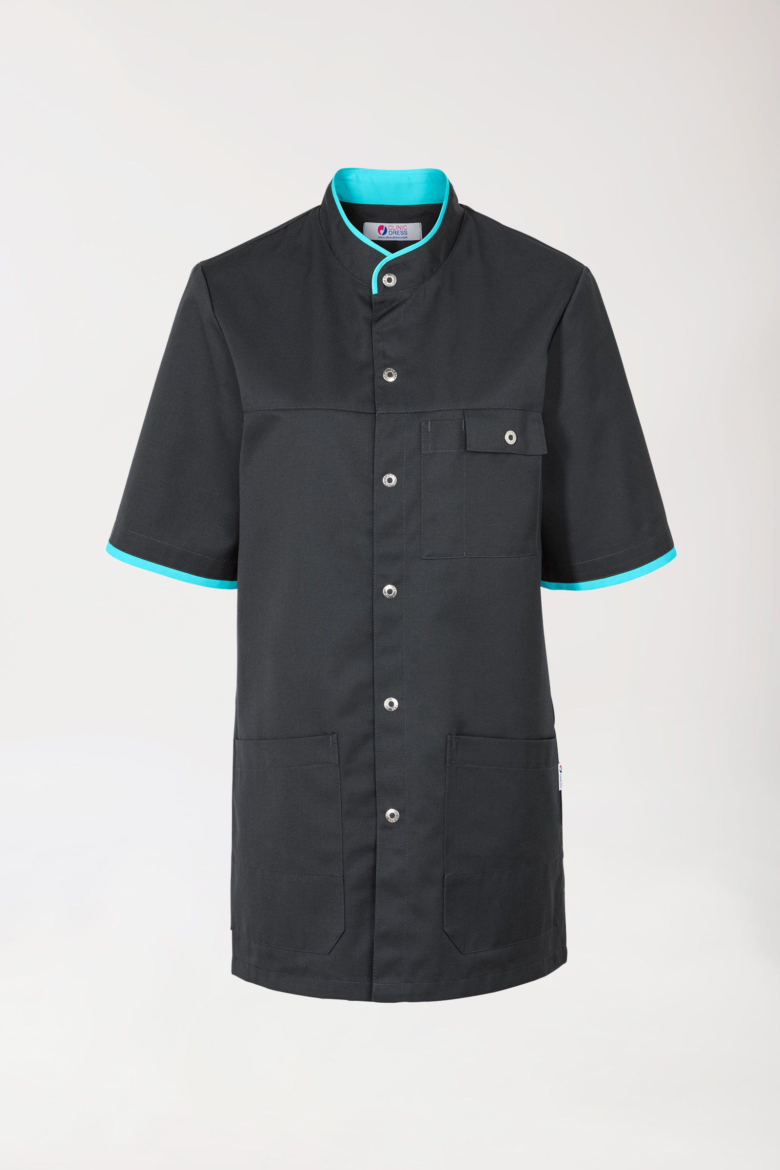 Longkasack Anthrazit Türkis Herren