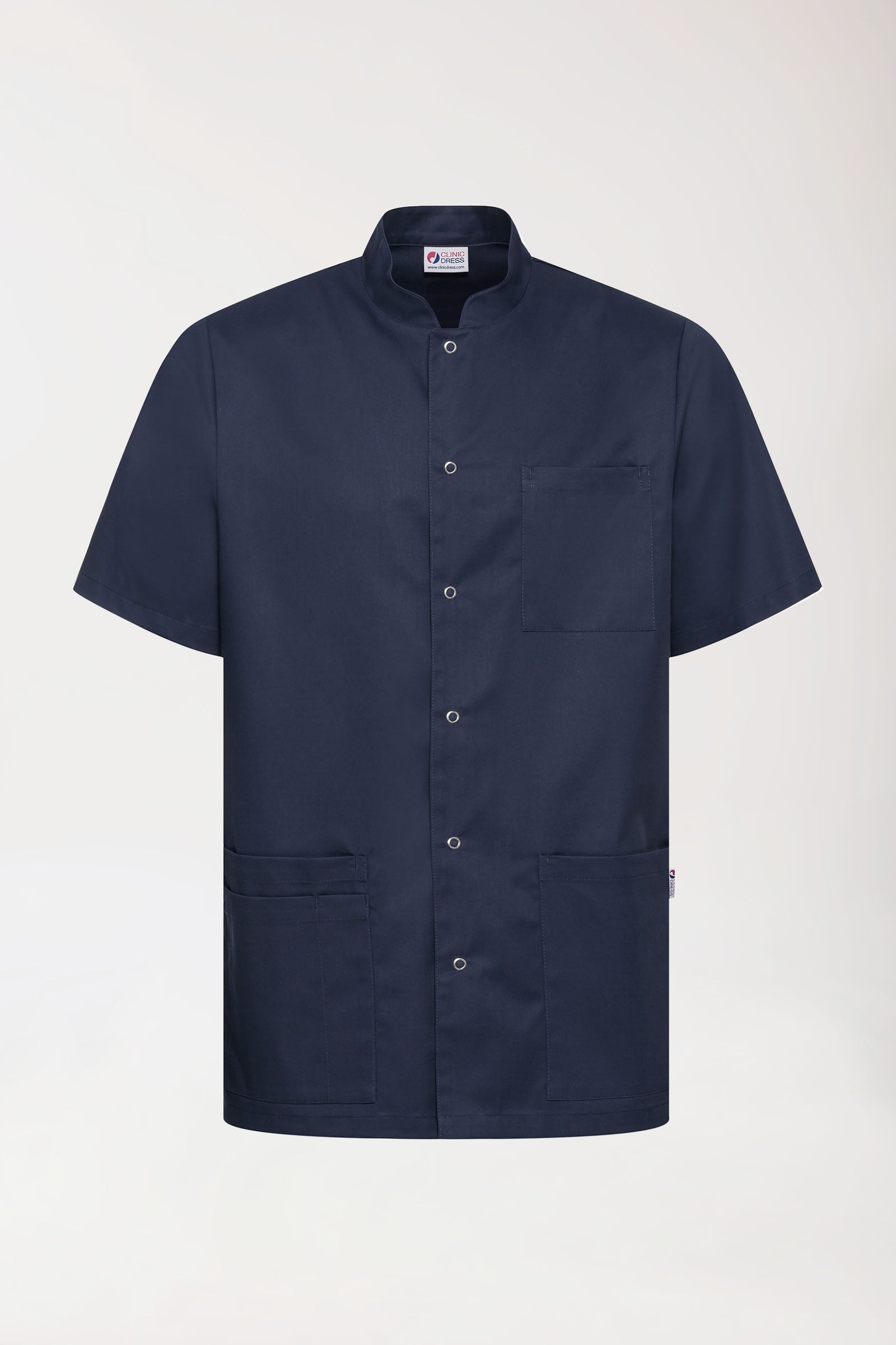 CLINIC STRETCH Kasack Herren - durchgeknöpft navy, Vue de face 