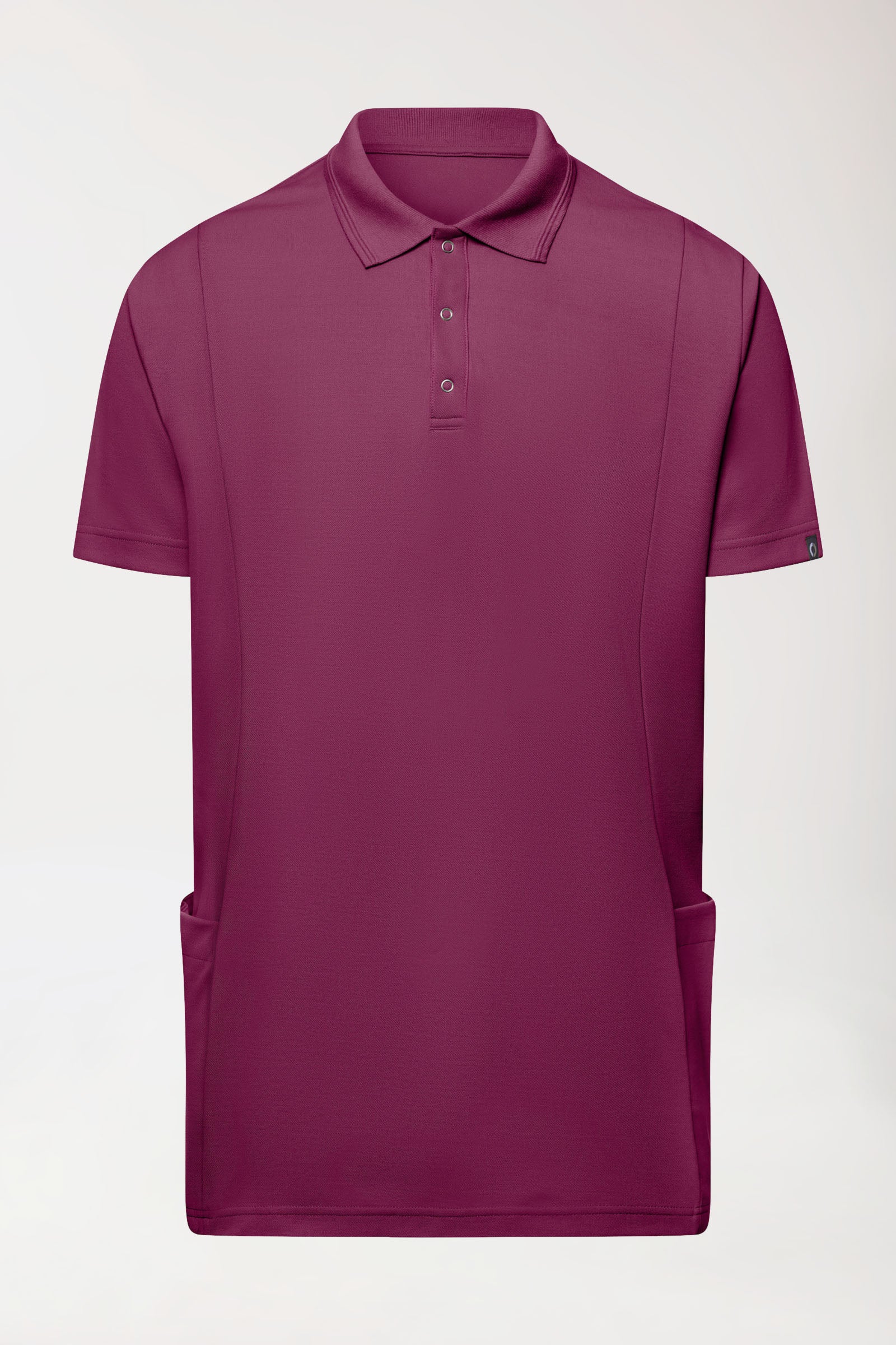 COMFY FLEX Stretch Schlupfkasack Herren - Polokragen berry, Vue de face 