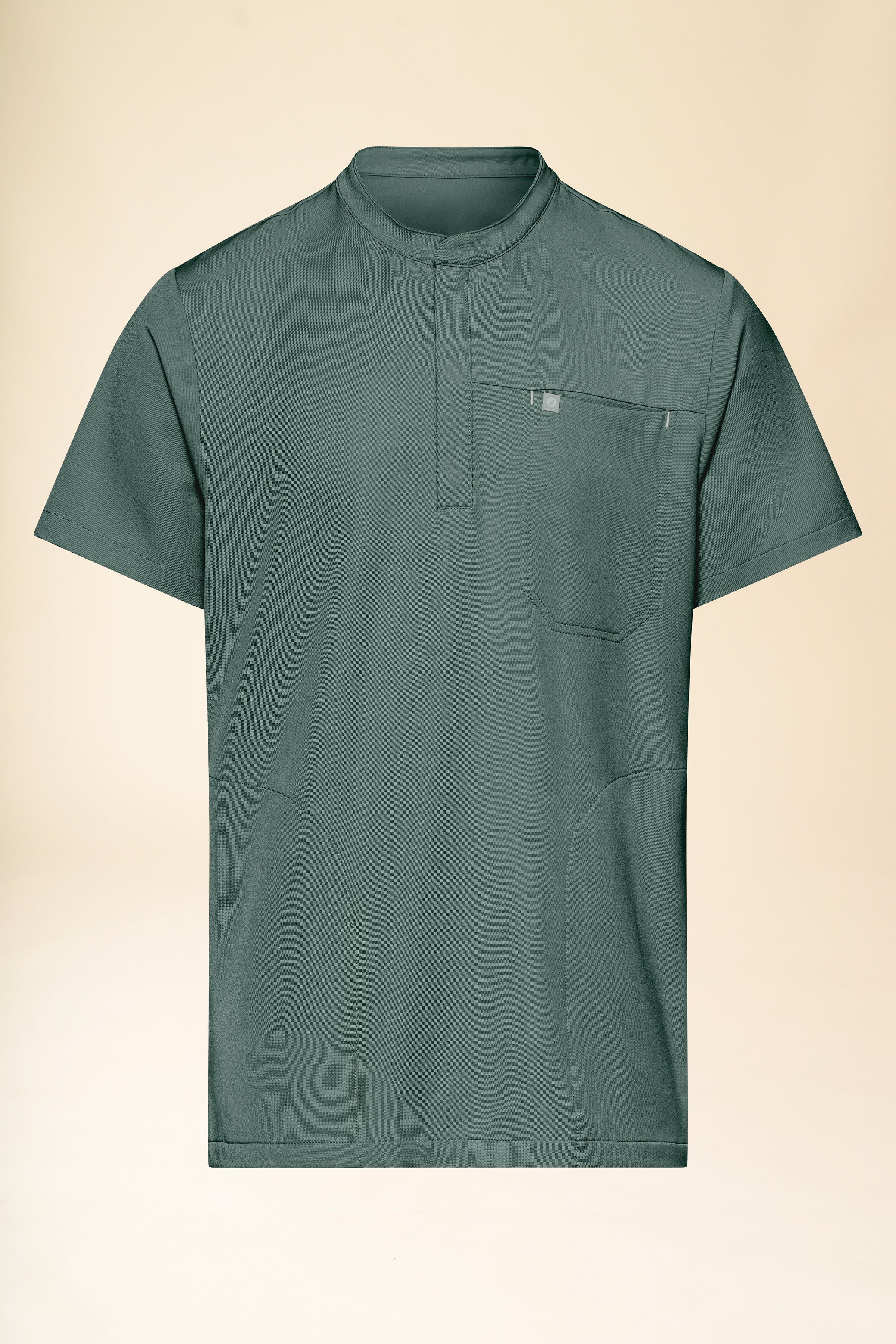 KAERE Schlupfkasack Herren - Stehkragen dunkelgrün, Vue de face 