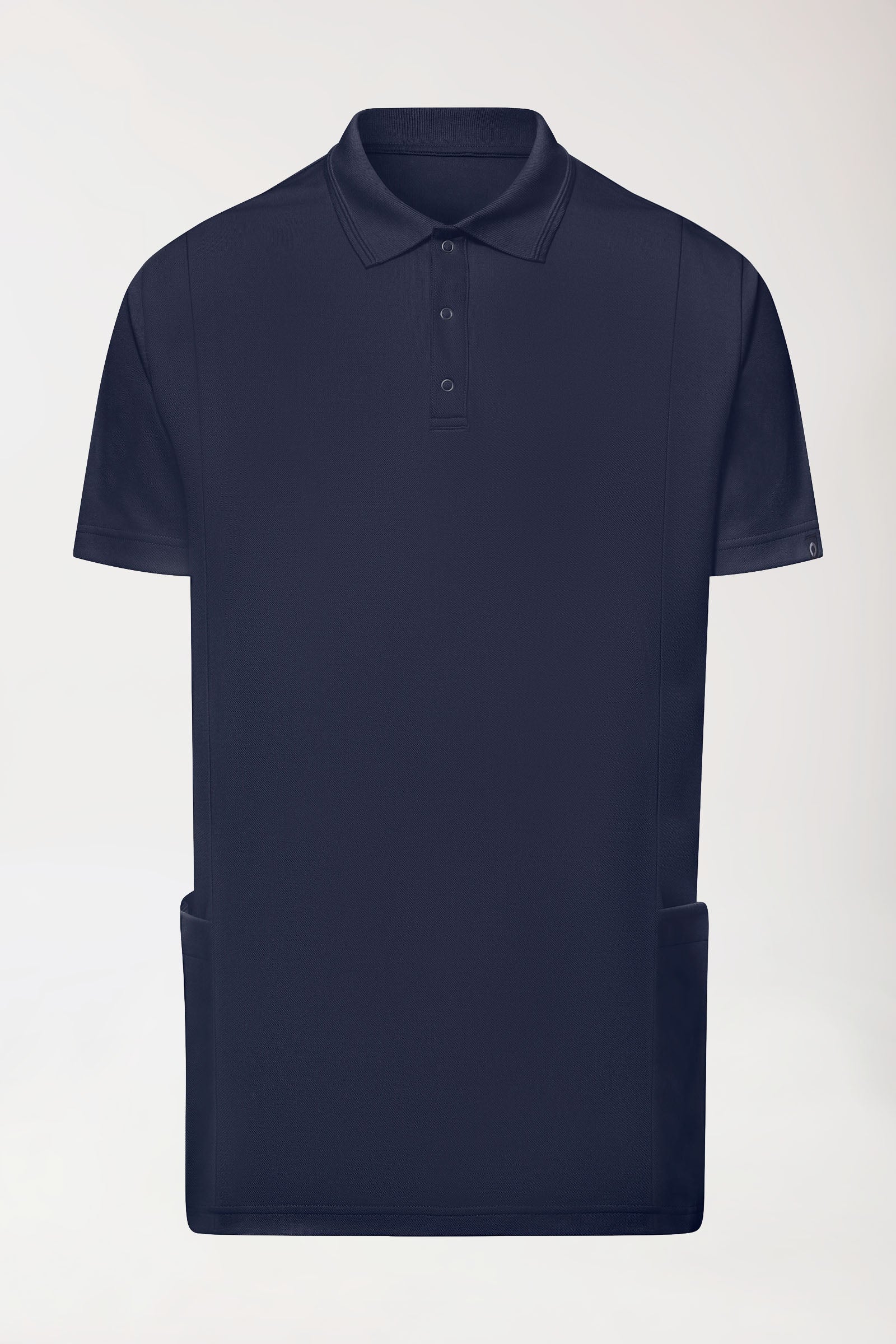 COMFY FLEX Stretch Schlupfkasack Herren - Polokragen navy, Vue de face 