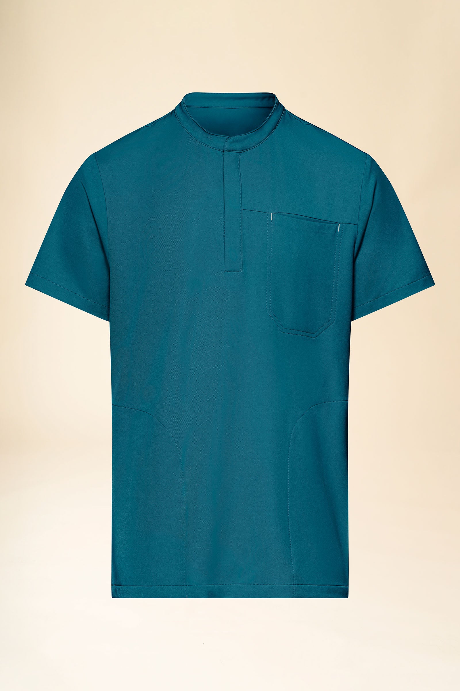 KAERE Schlupfkasack Herren - Stehkragen petrol, Vue de face 