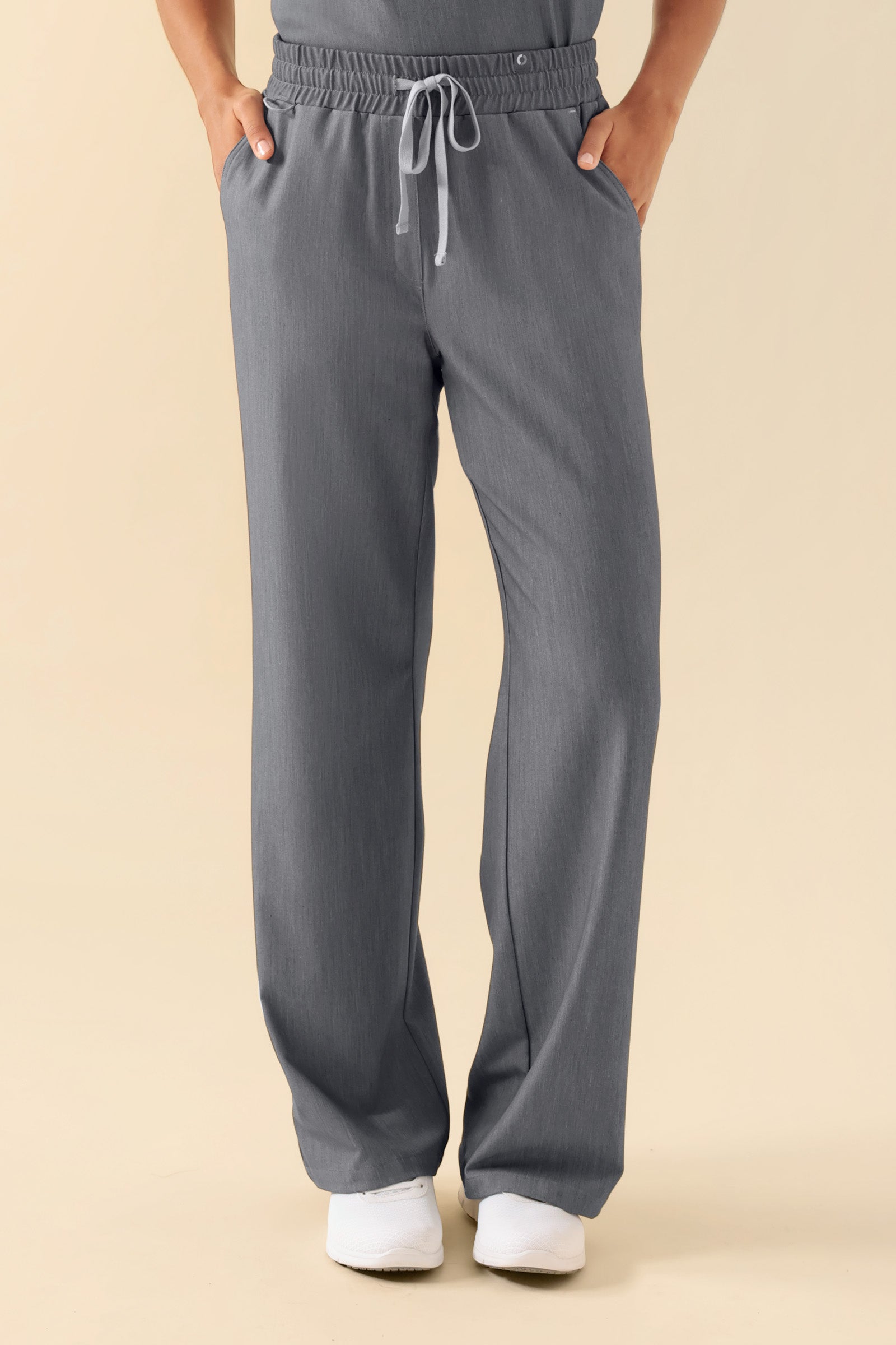 KAERE Hose Damen - weites Bein grau melange