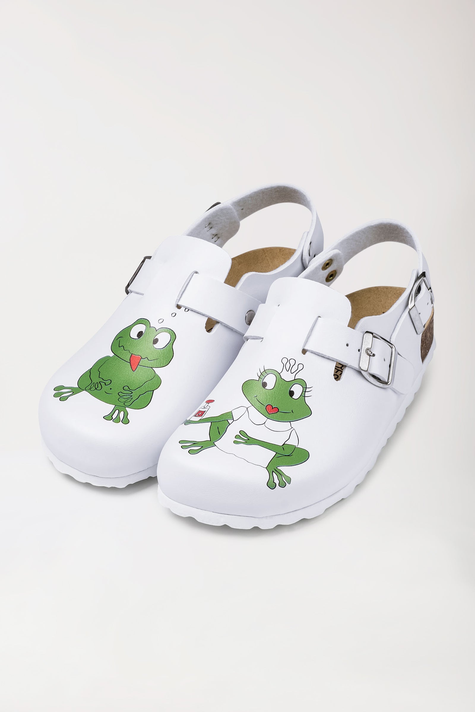 Damen Clog - Motivdruck - weiss