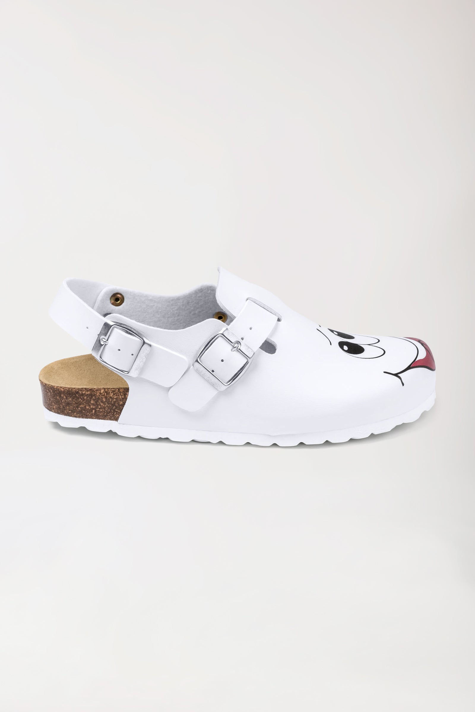 Damen Clog - Motivdruck - weiss/bunt, Vue de face 