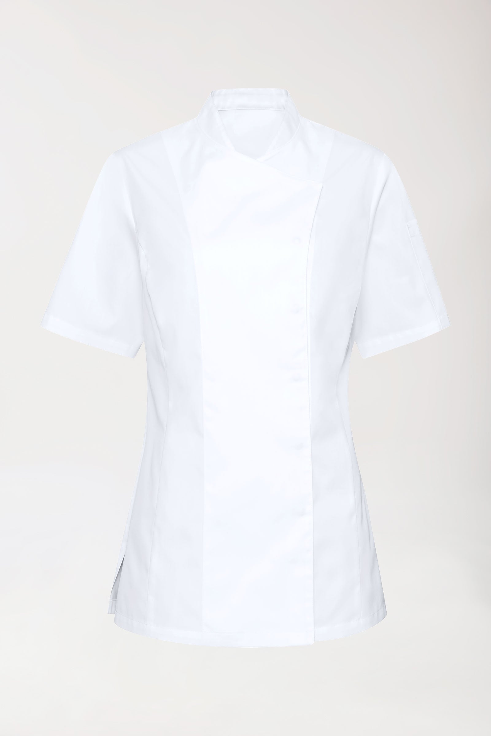 Gastro Kochjacke Damen - 1/2 Arm weiss, Vorderansicht 
