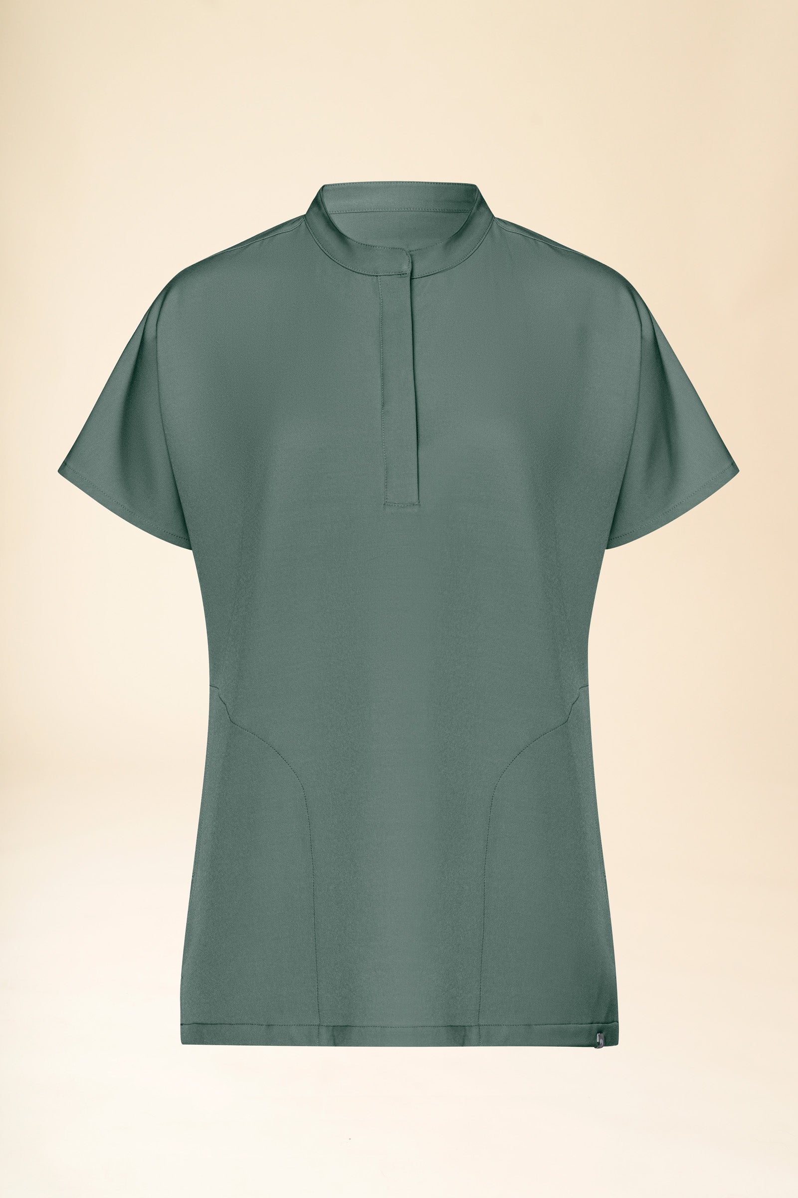 KAERE Schlupfkasack Damen - Stehkragen dunkelgrün, Vue de face 