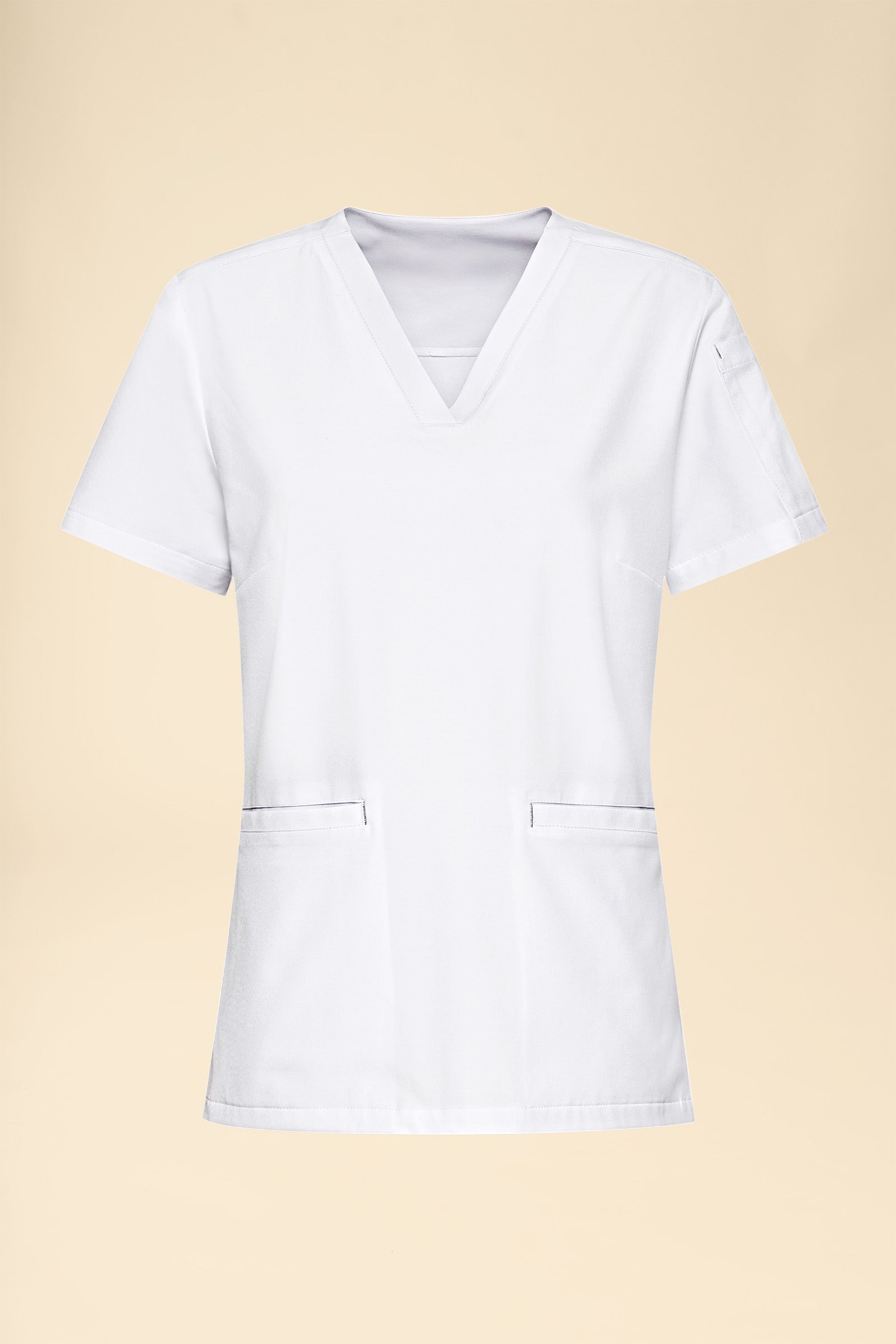 KAERE Schlupfkasack Damen - V-Ausschnitt weiss, Vue de face 