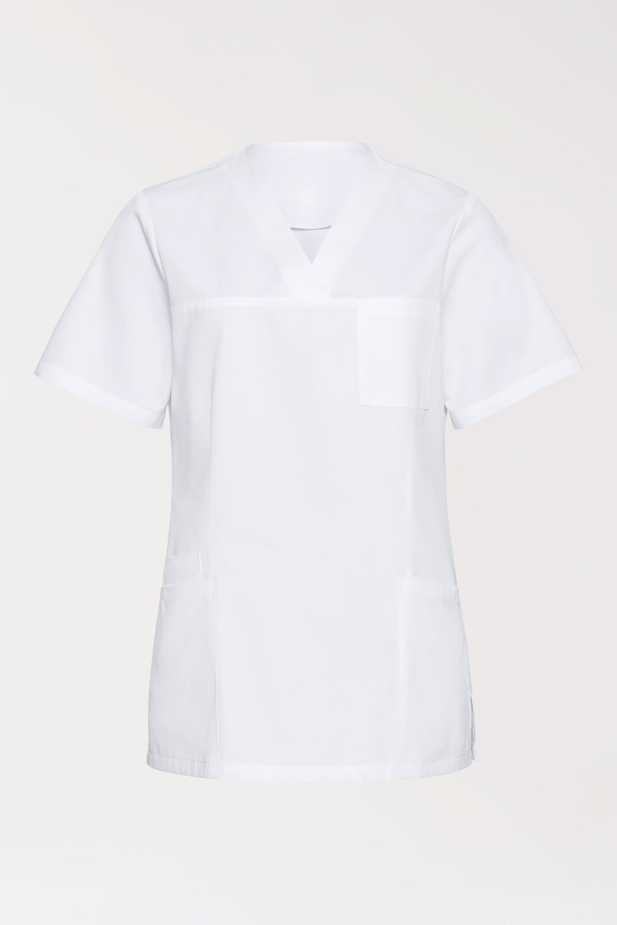 TENCEL™ Schlupfkasack Damen - V-Ausschnitt weiss, Vorderansicht 