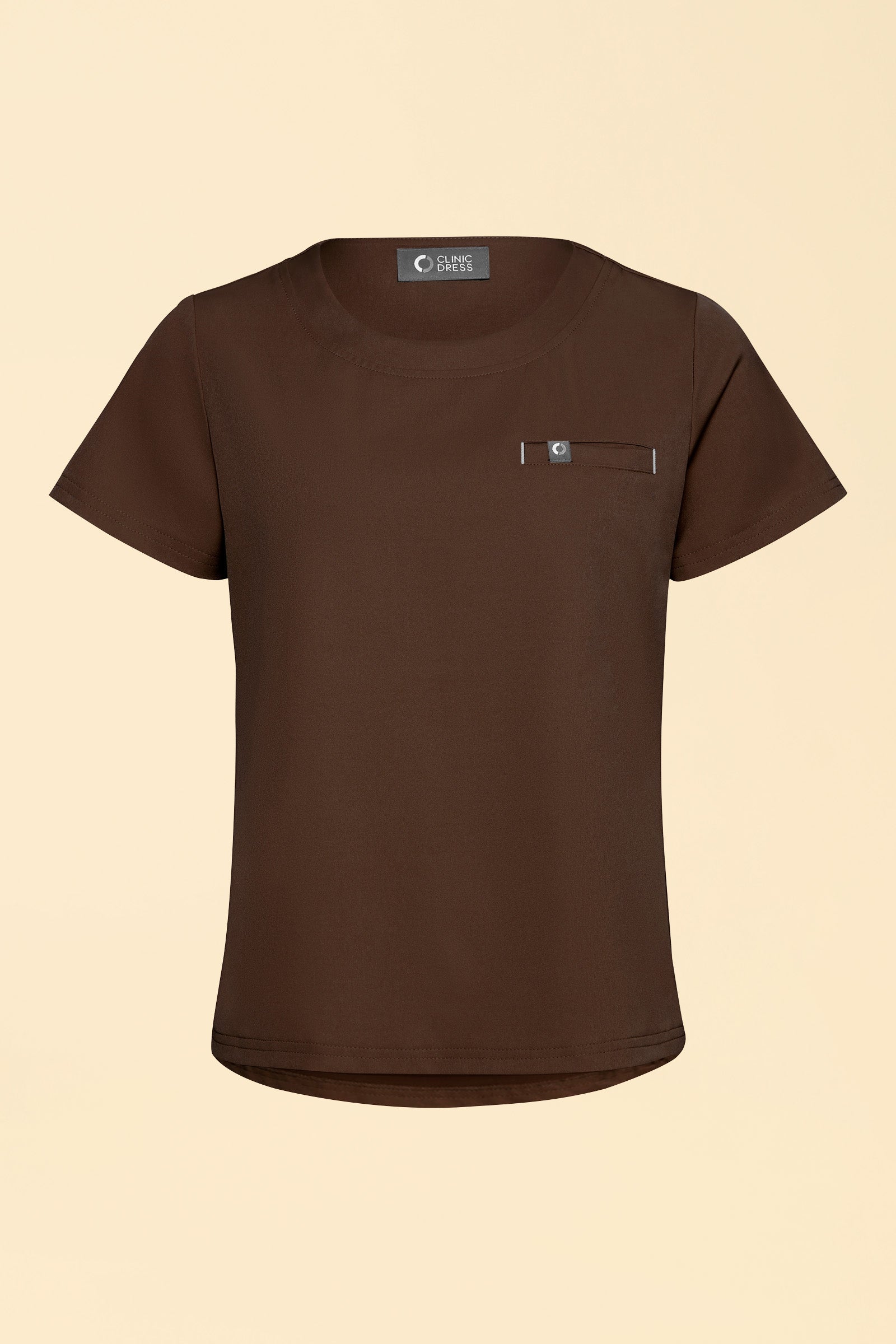 KAERE Shirt Damen - Rundhalsausschnitt coffee, Vue de face 