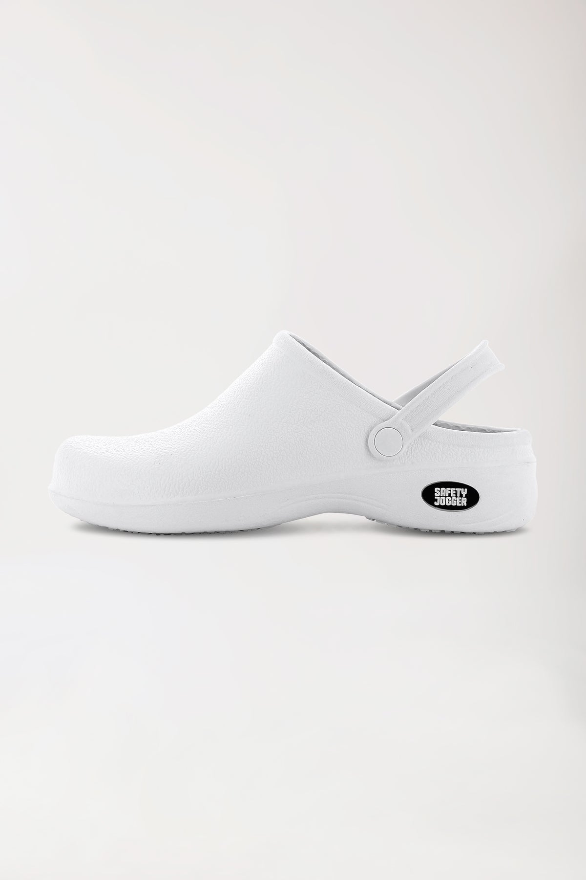 Unisex Berufsclog - leicht - Fersenriemen weiss, Vorderansicht 