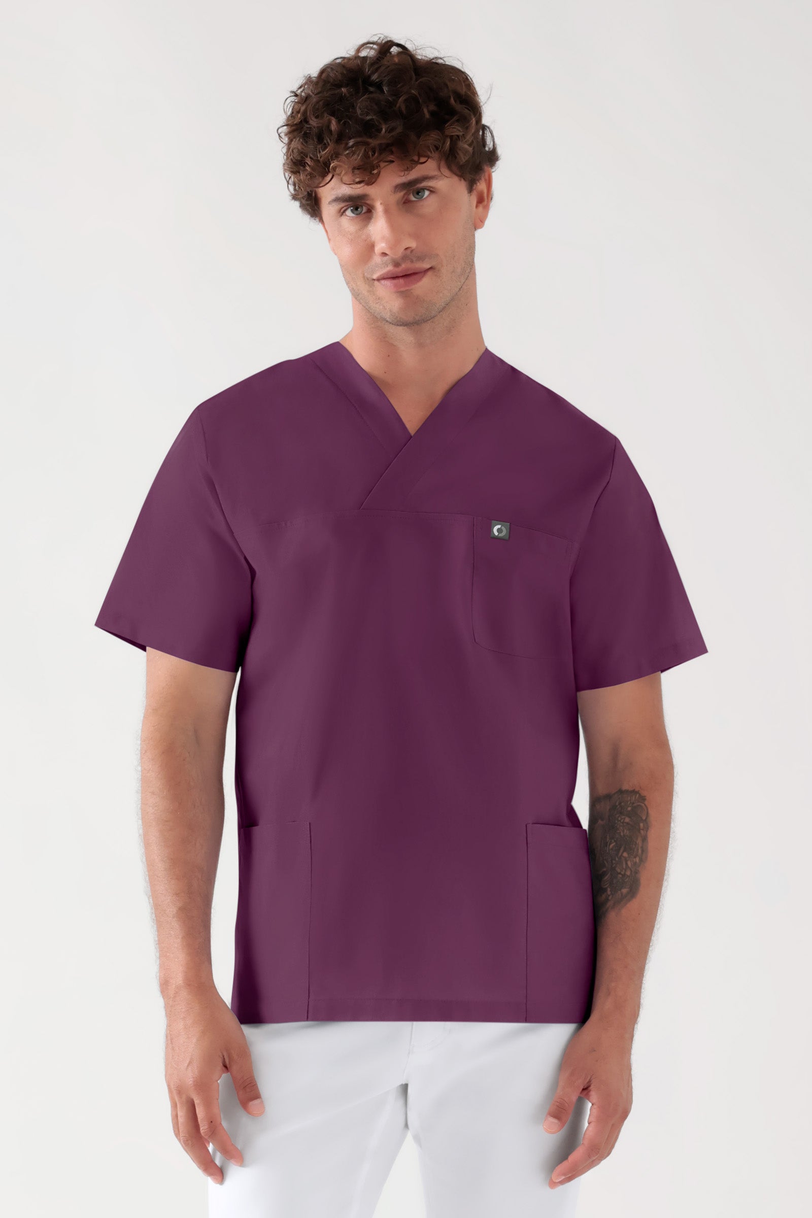 Baumwolle Schlupfkasack Unisex - Doppelpack pflaume, Vue de face 