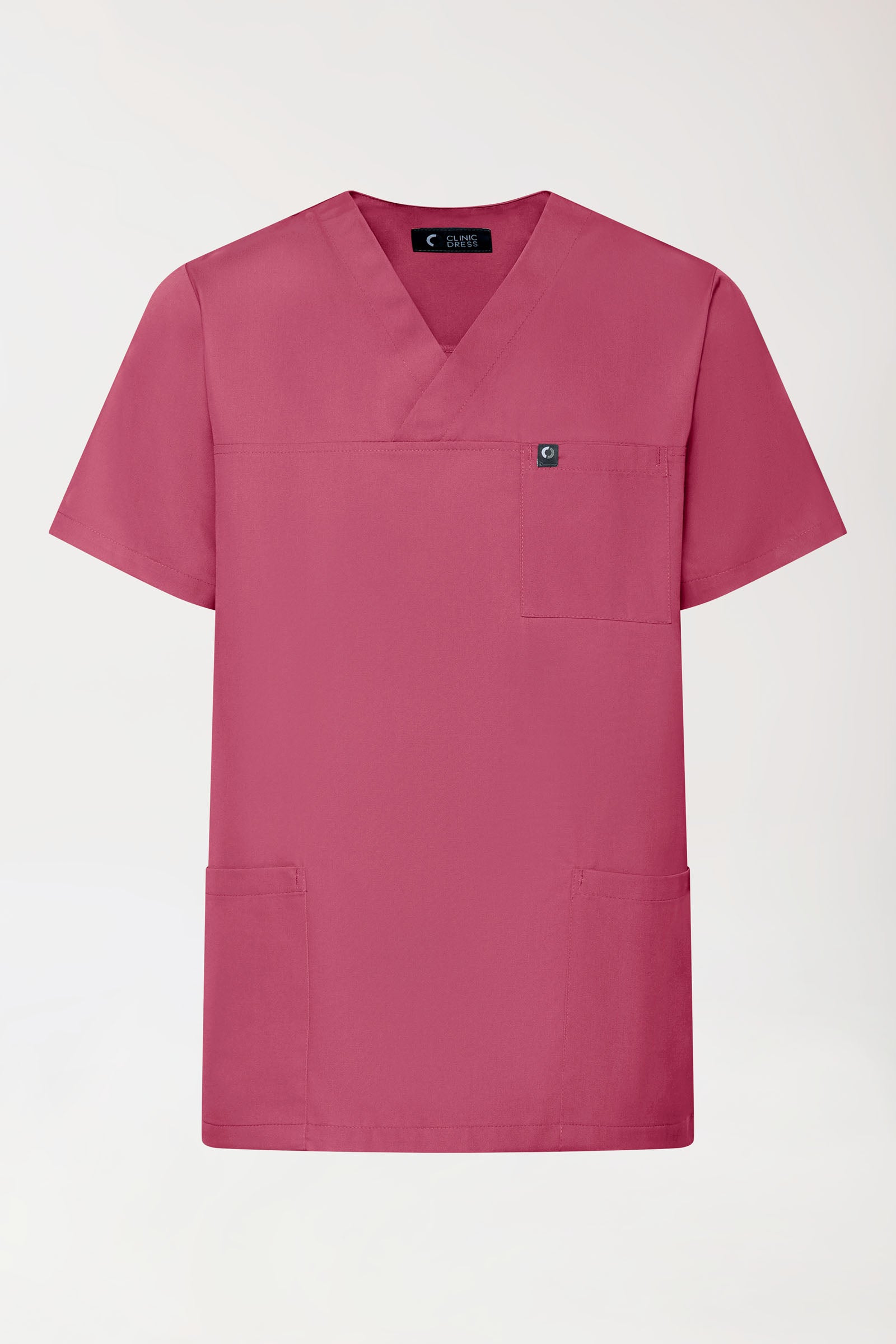 GREEN Stretch Schlupfkasack Unisex - V-Ausschnitt rosenholz, Vue de face 