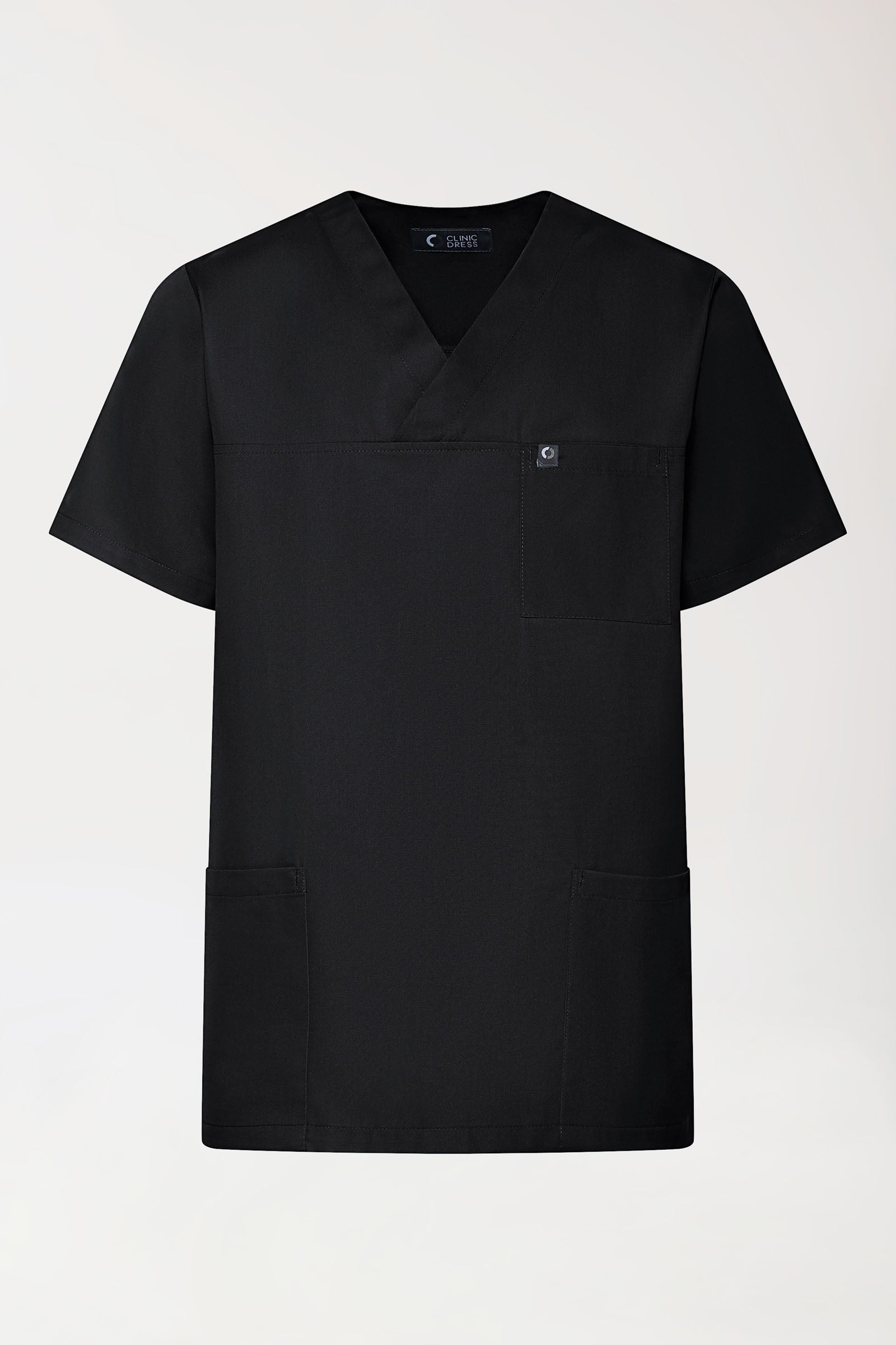 GREEN Stretch Schlupfkasack Unisex - V-Ausschnitt schwarz, Vue de face 