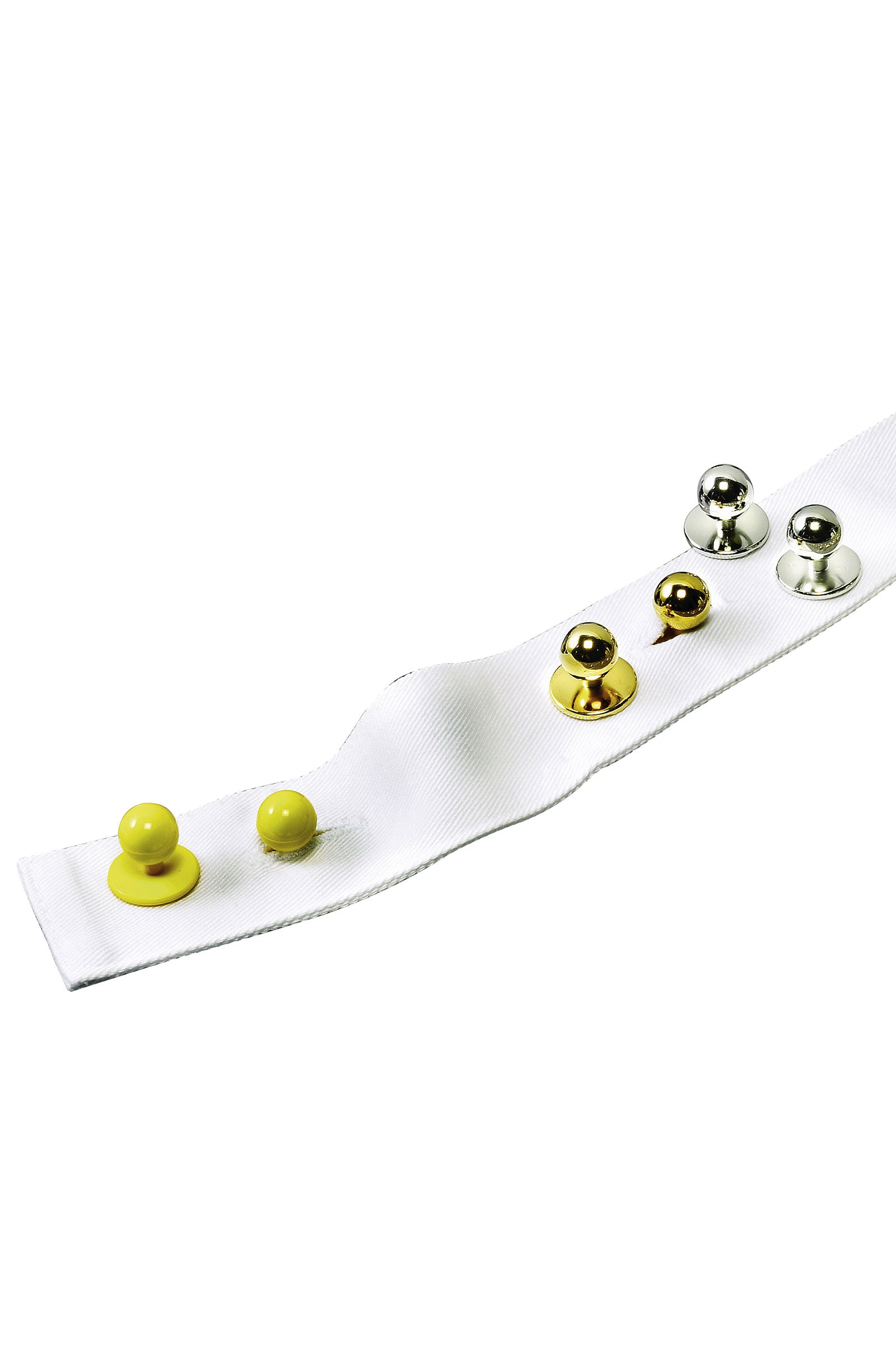 Gastro Knopfleiste für Kochjacken weiss, Vue de face 