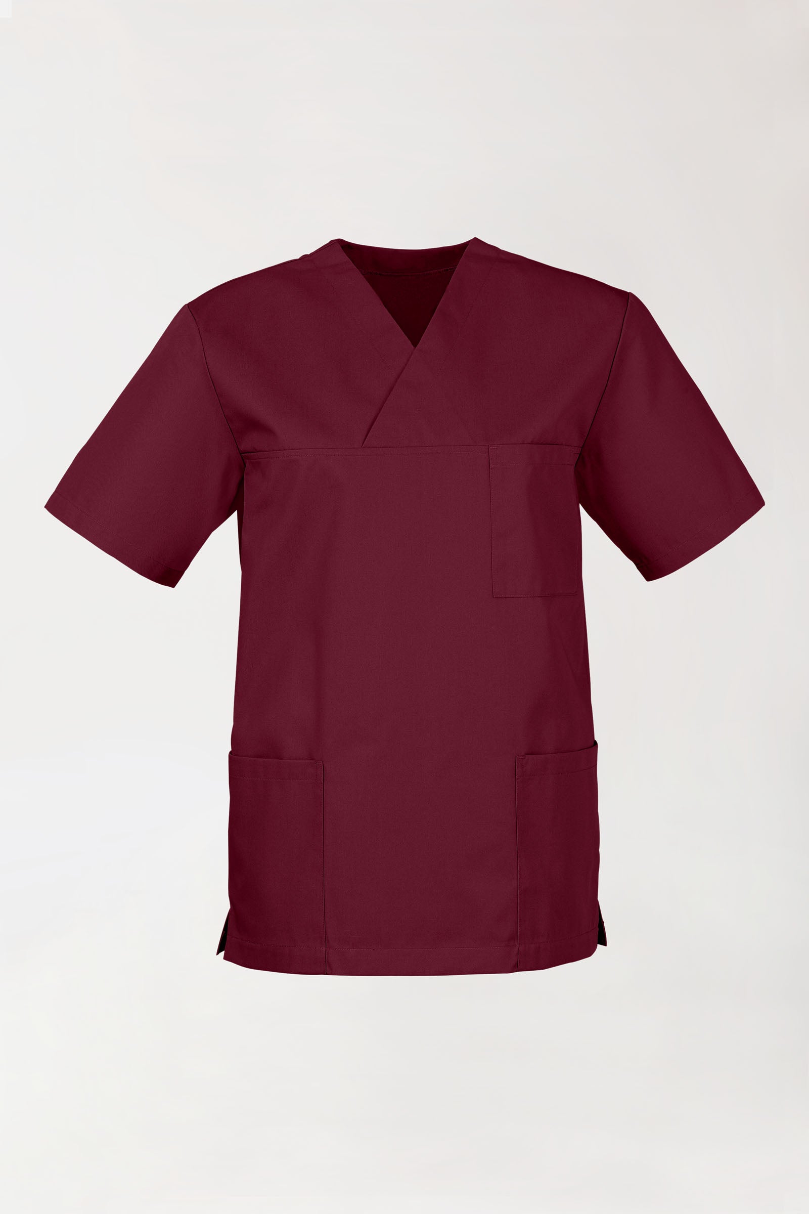 Stretch Schlupfkasack Herren - V-Ausschnitt bordeaux