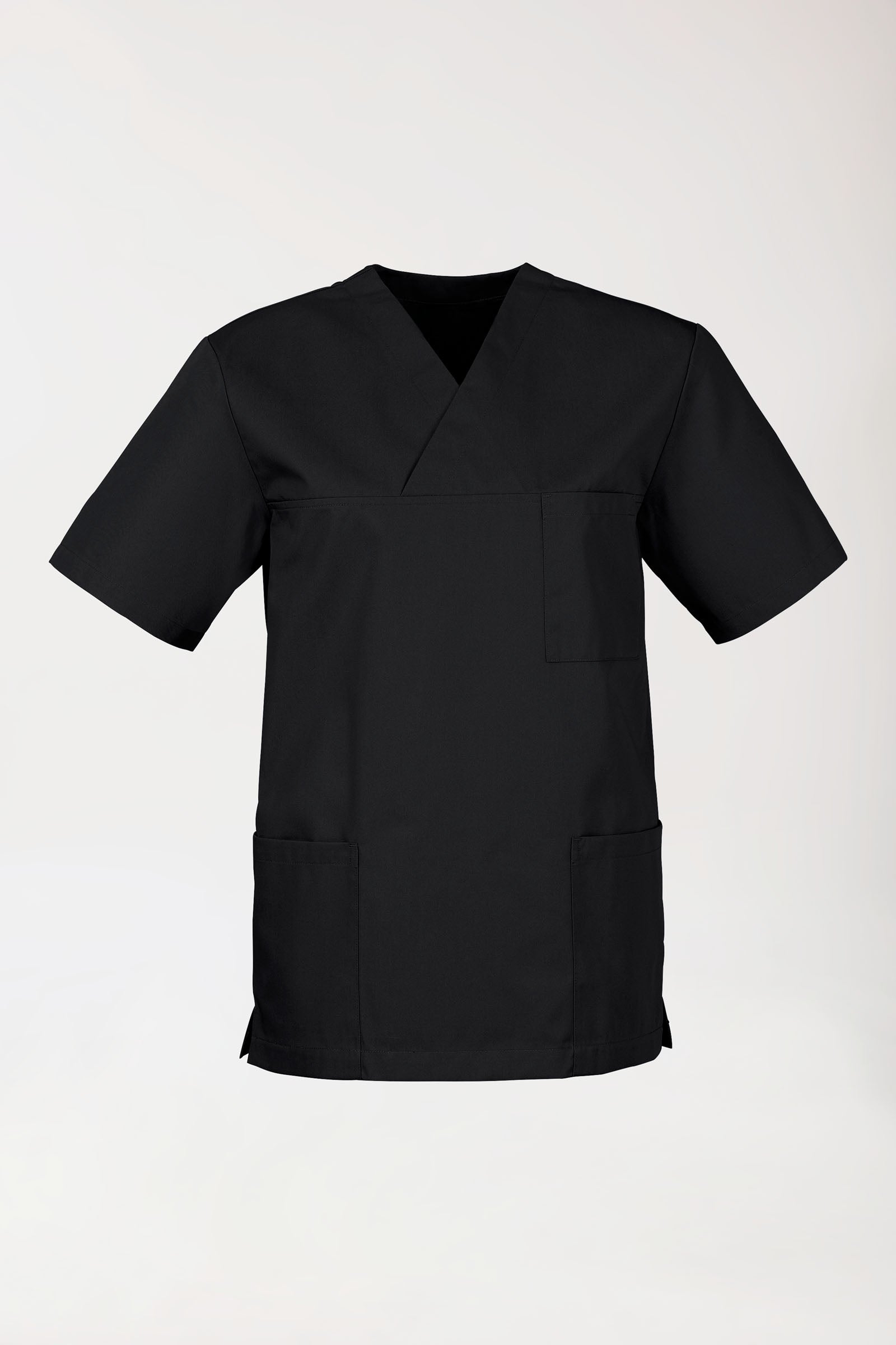 Stretch Schlupfkasack Herren - V-Ausschnitt schwarz