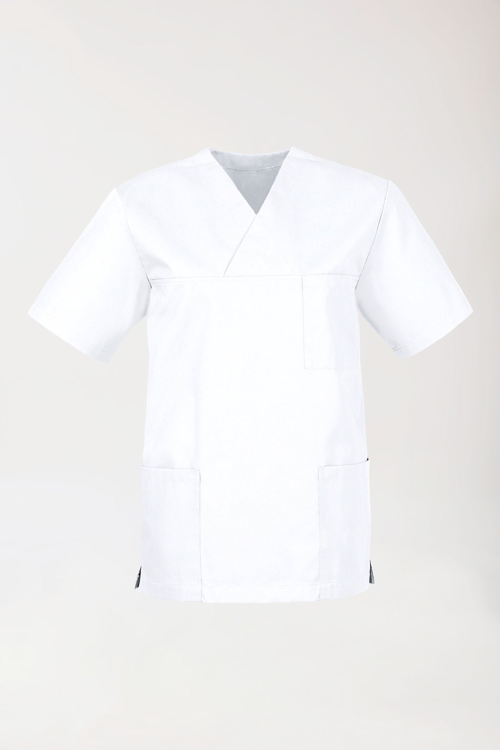 Stretch Schlupfkasack Herren - V-Ausschnitt weiss